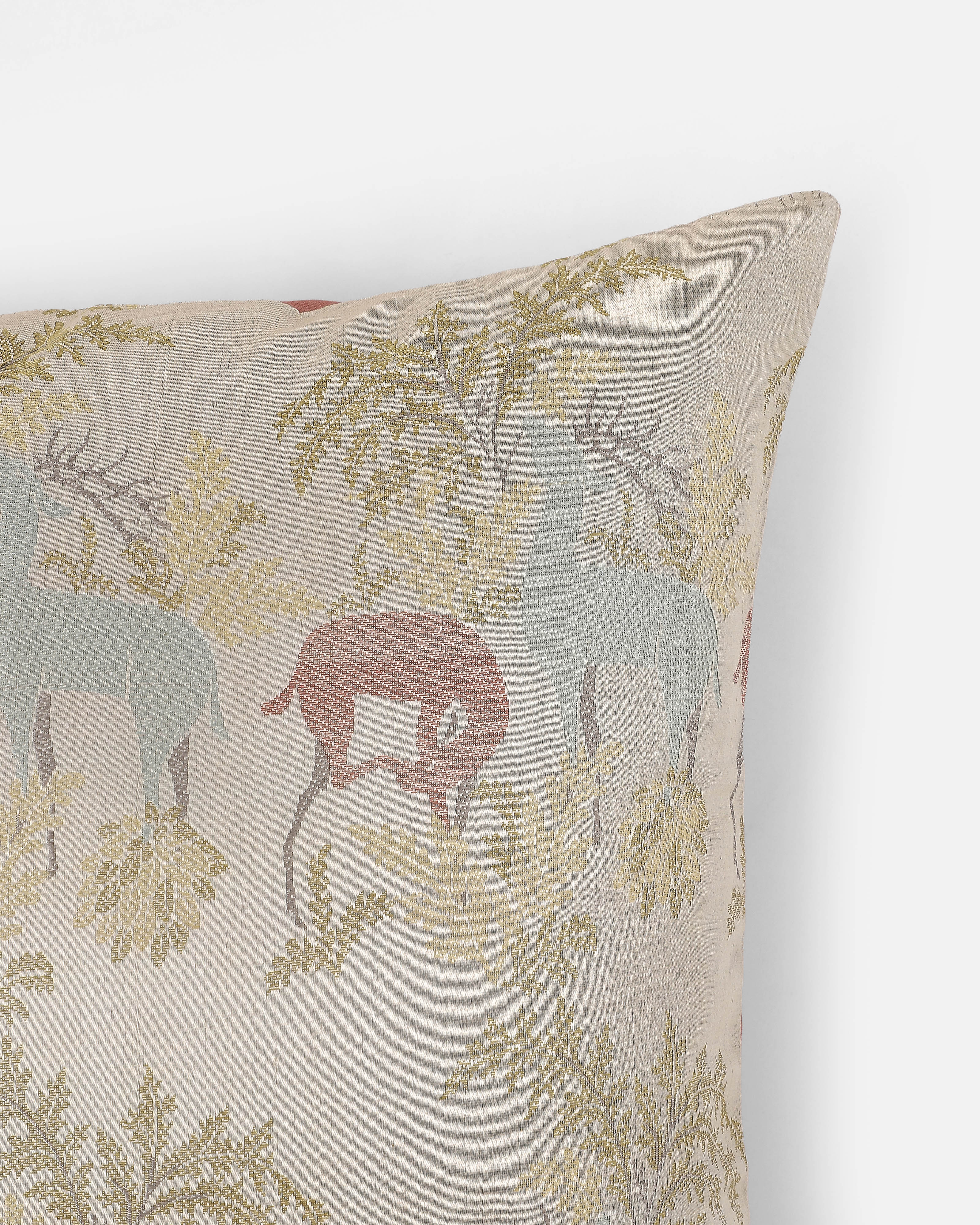 Hirni Banarasi Tanchoi Silk Cushion Cover