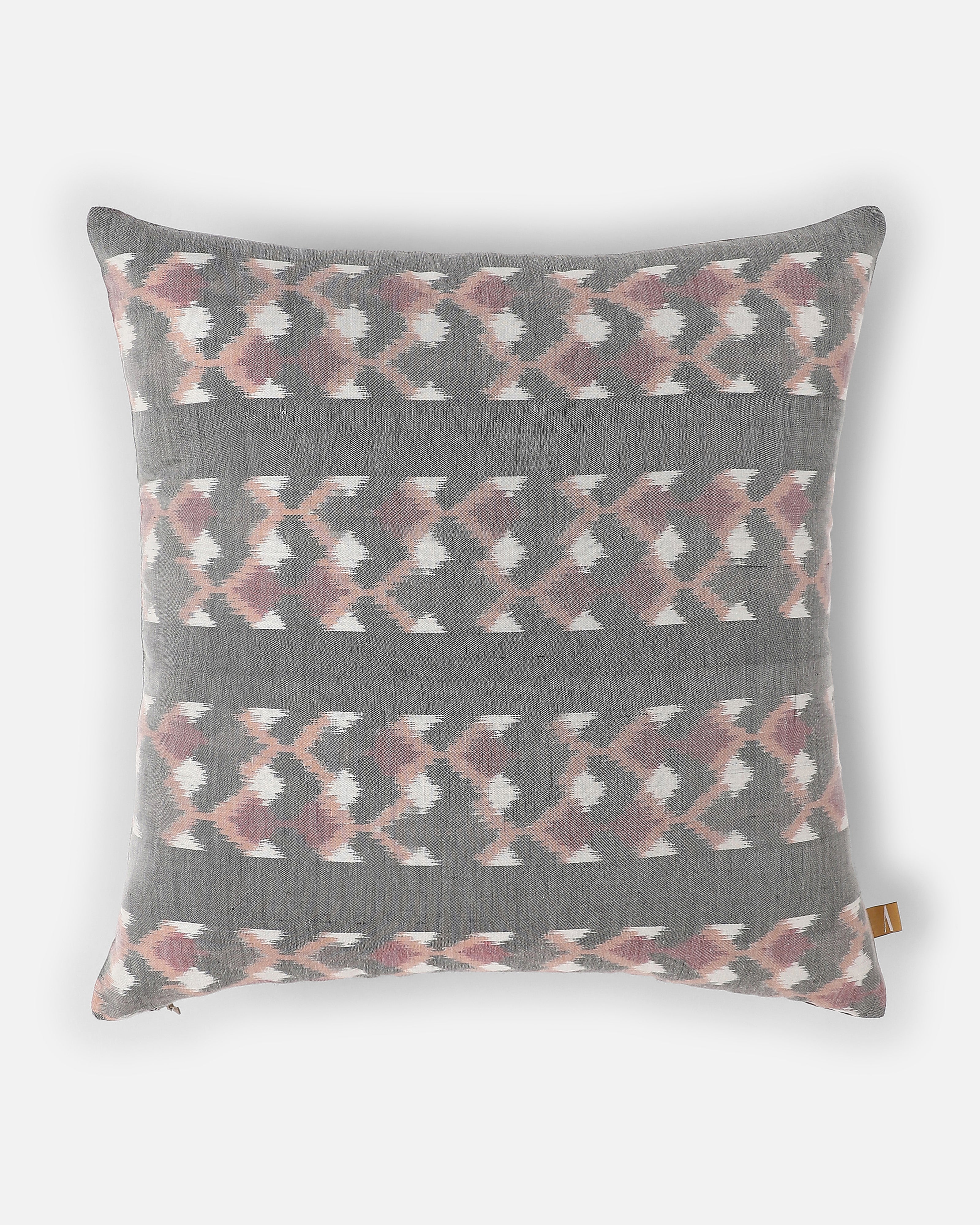 Leera Pochampally Weft Ikat Cotton Silk Cushion Cover