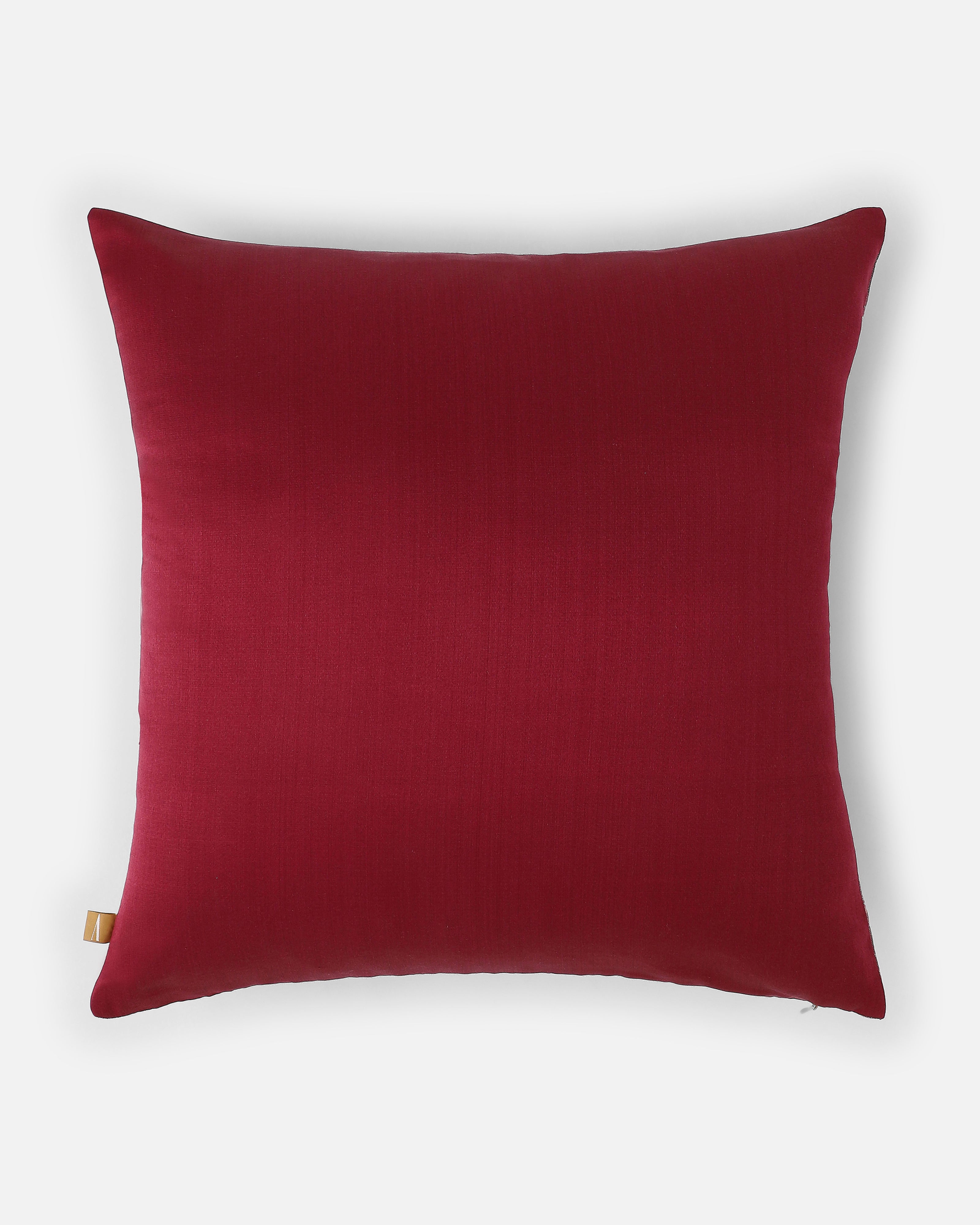 Leera Pochampally Weft Ikat Cotton Silk Cushion Cover