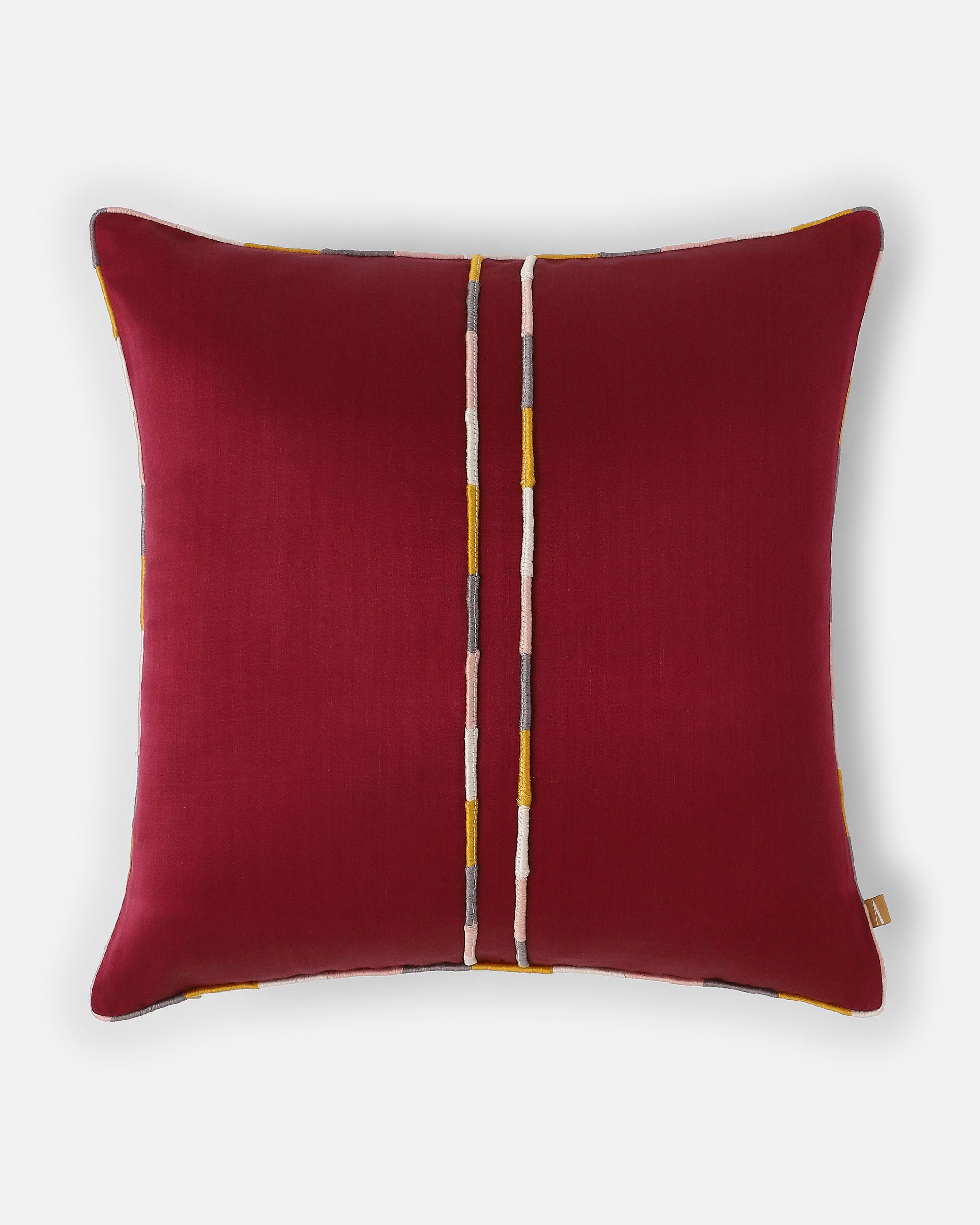 Mia Banarasi Satin Silk Cotton Cushion Cover