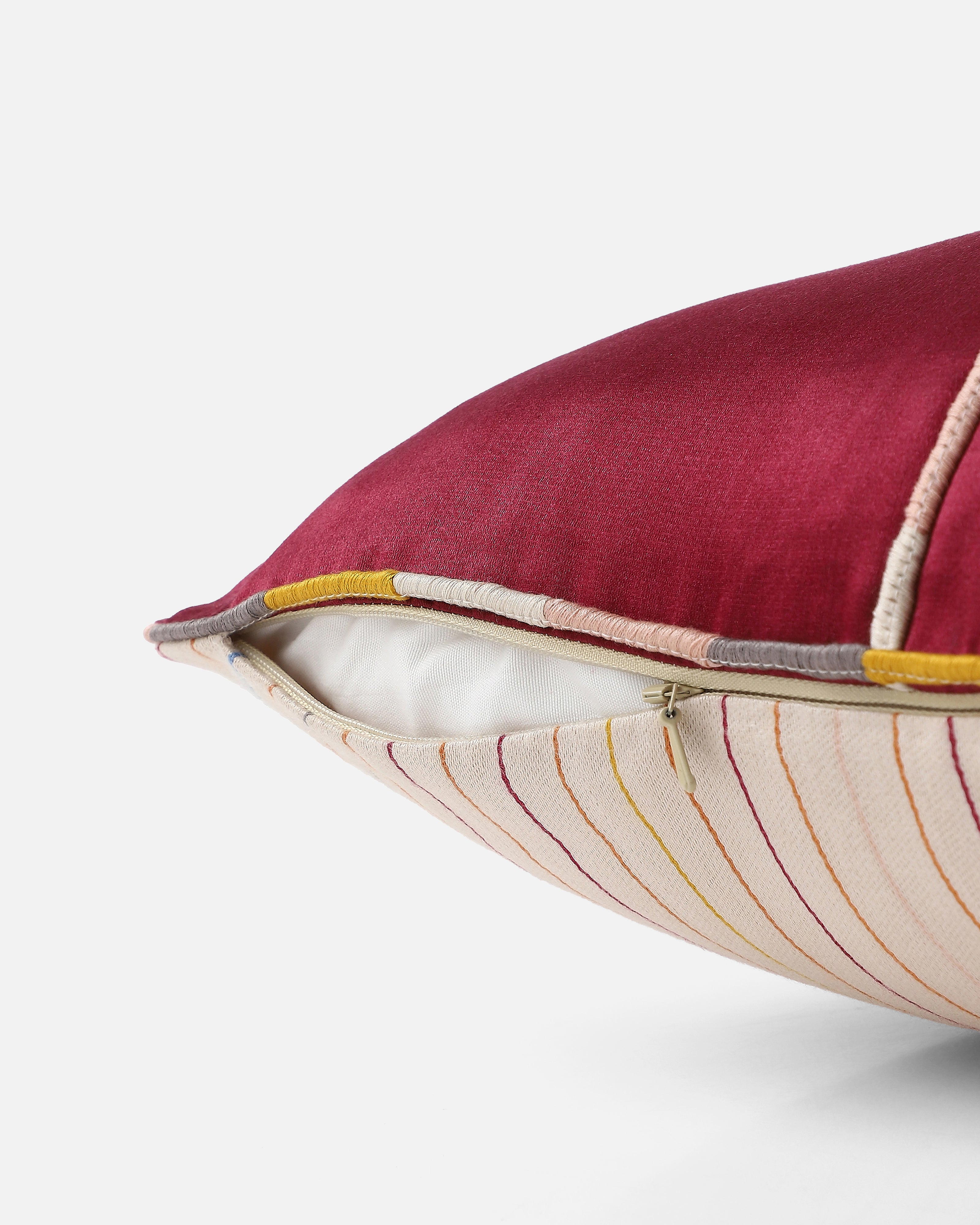 Mia Banarasi Satin Silk Cotton Cushion Cover