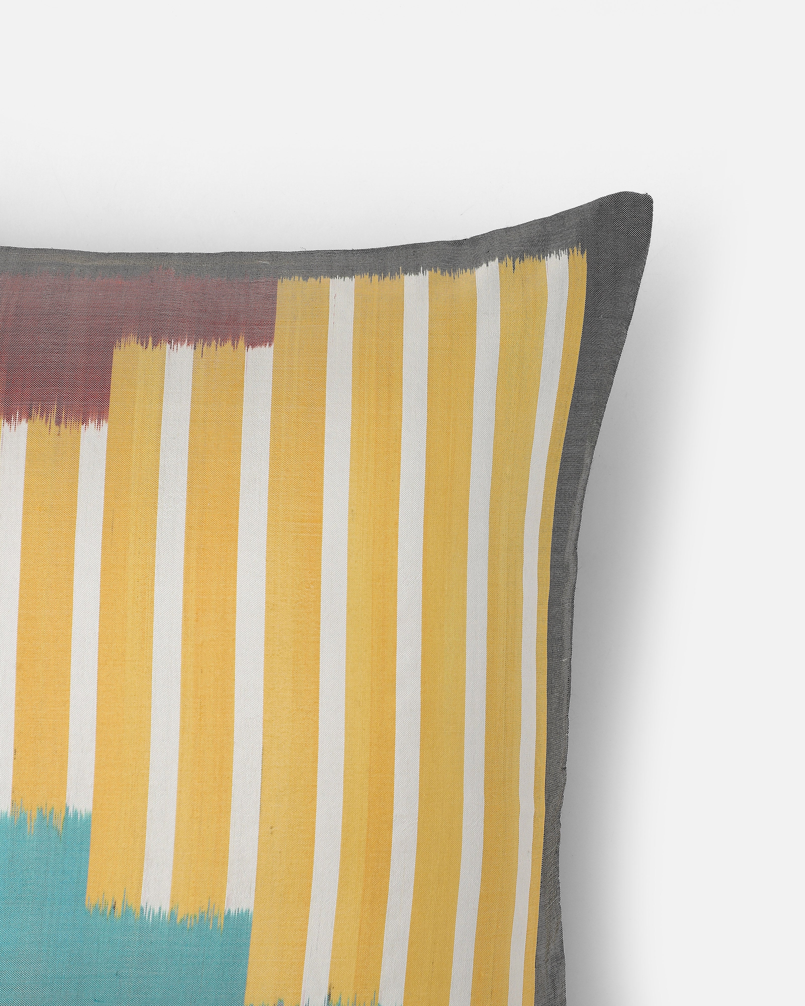 Ladder Pochampally Weft Ikat Silk Cushion Cover