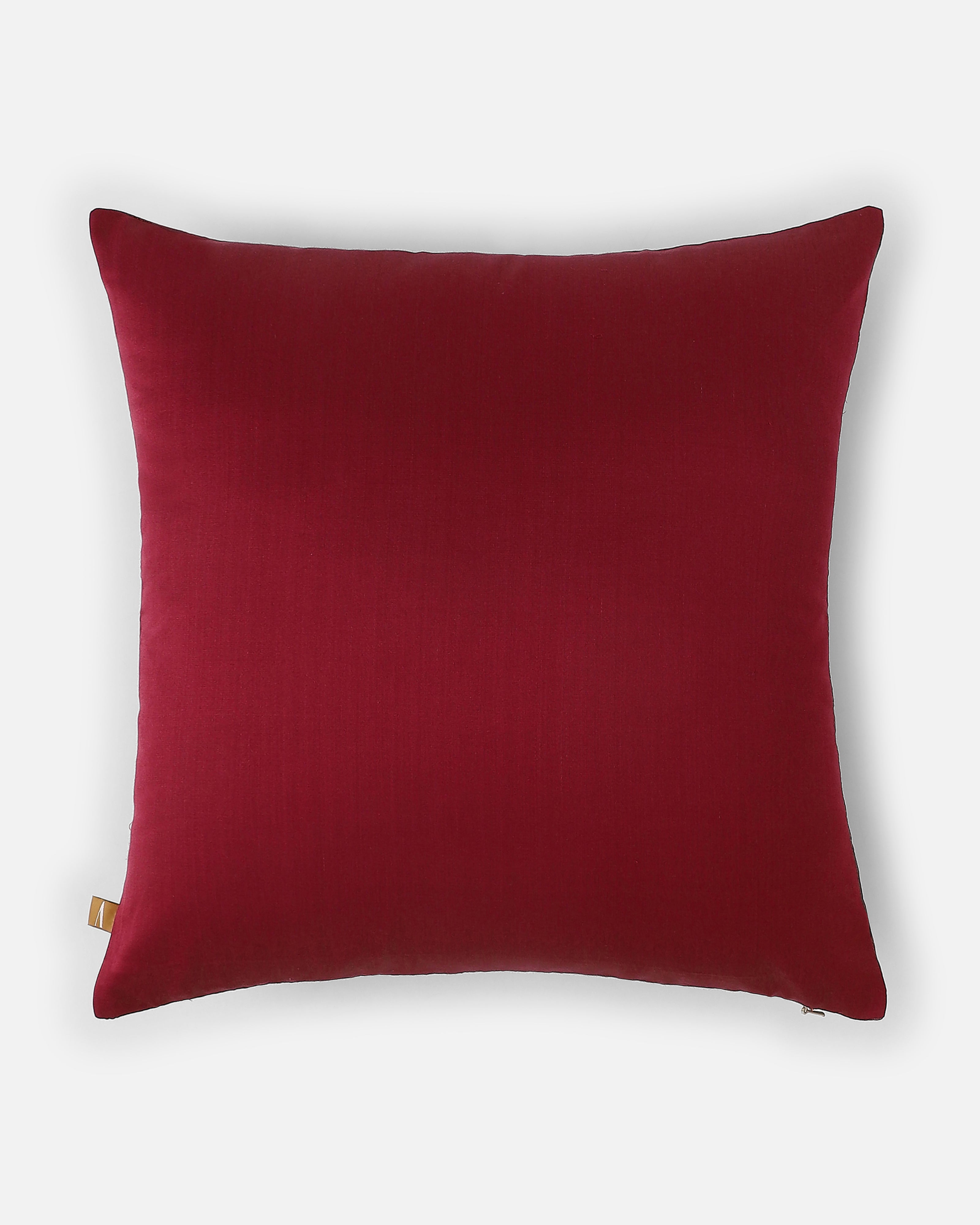 Dhaari Banarasi Tanchoi Silk Cushion Cover