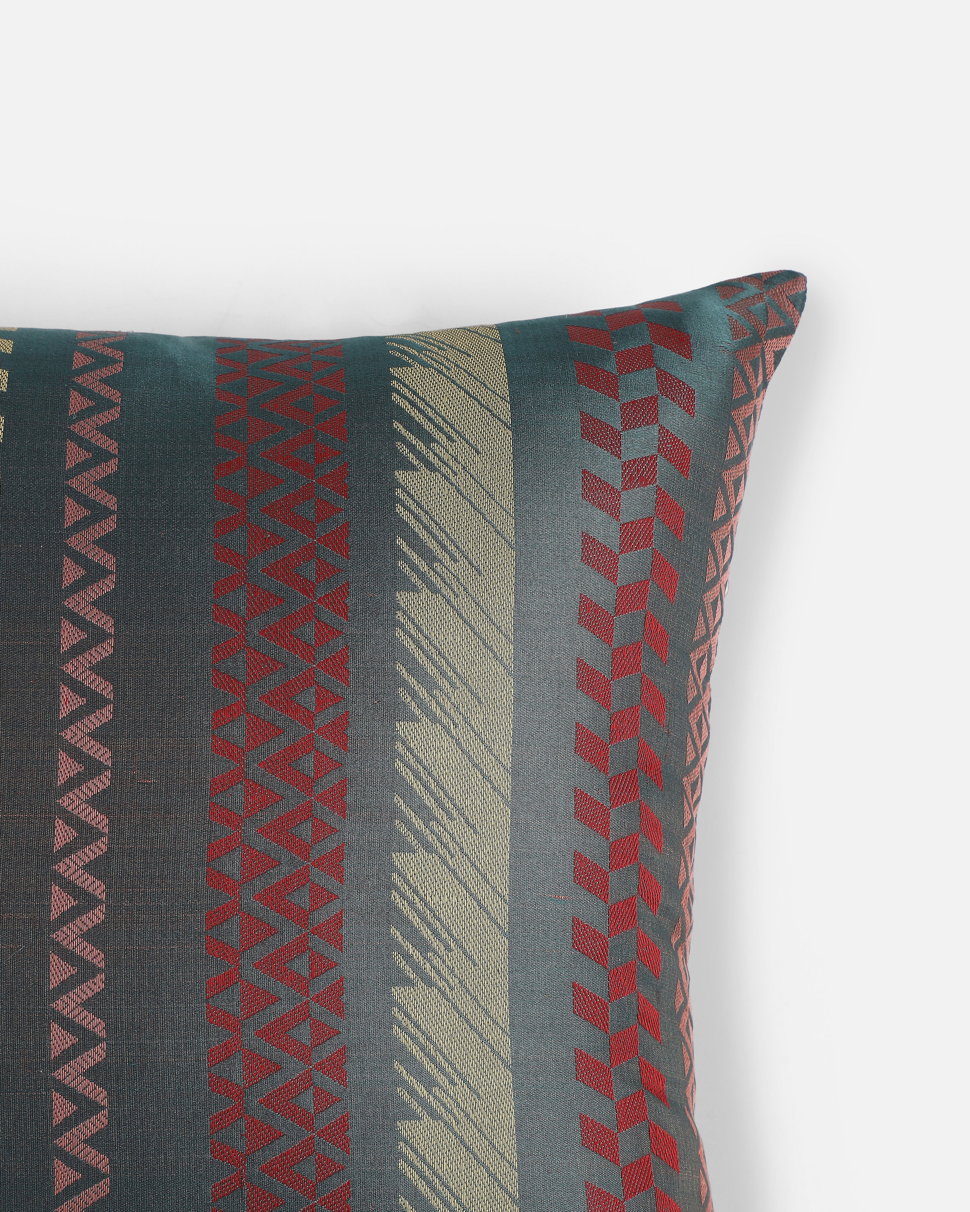 Dhaari Banarasi Tanchoi Silk Cushion Cover