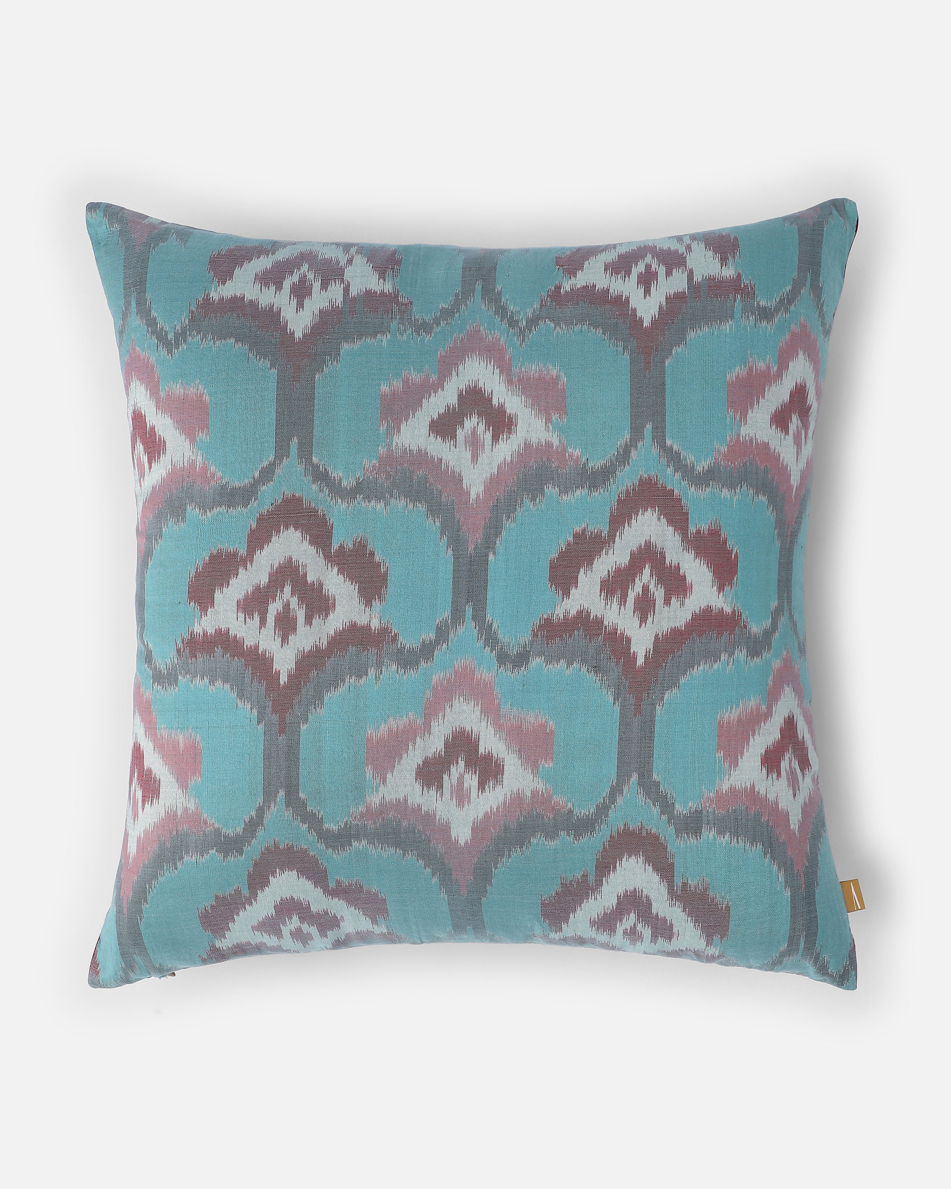 Unice Pochampally Weft Ikat Cotton Silk Cushion Cover