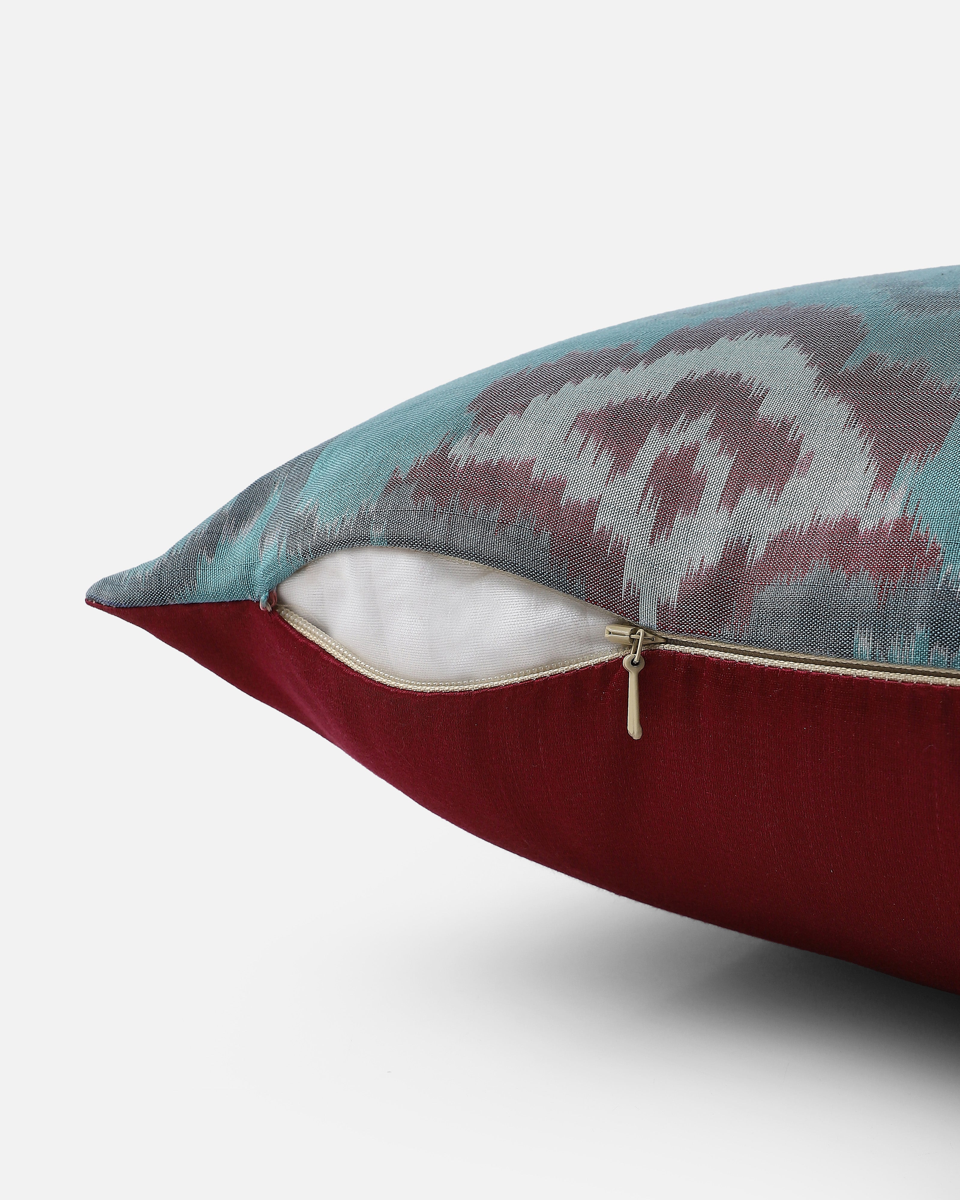 Unice Pochampally Weft Ikat Cotton Silk Cushion Cover