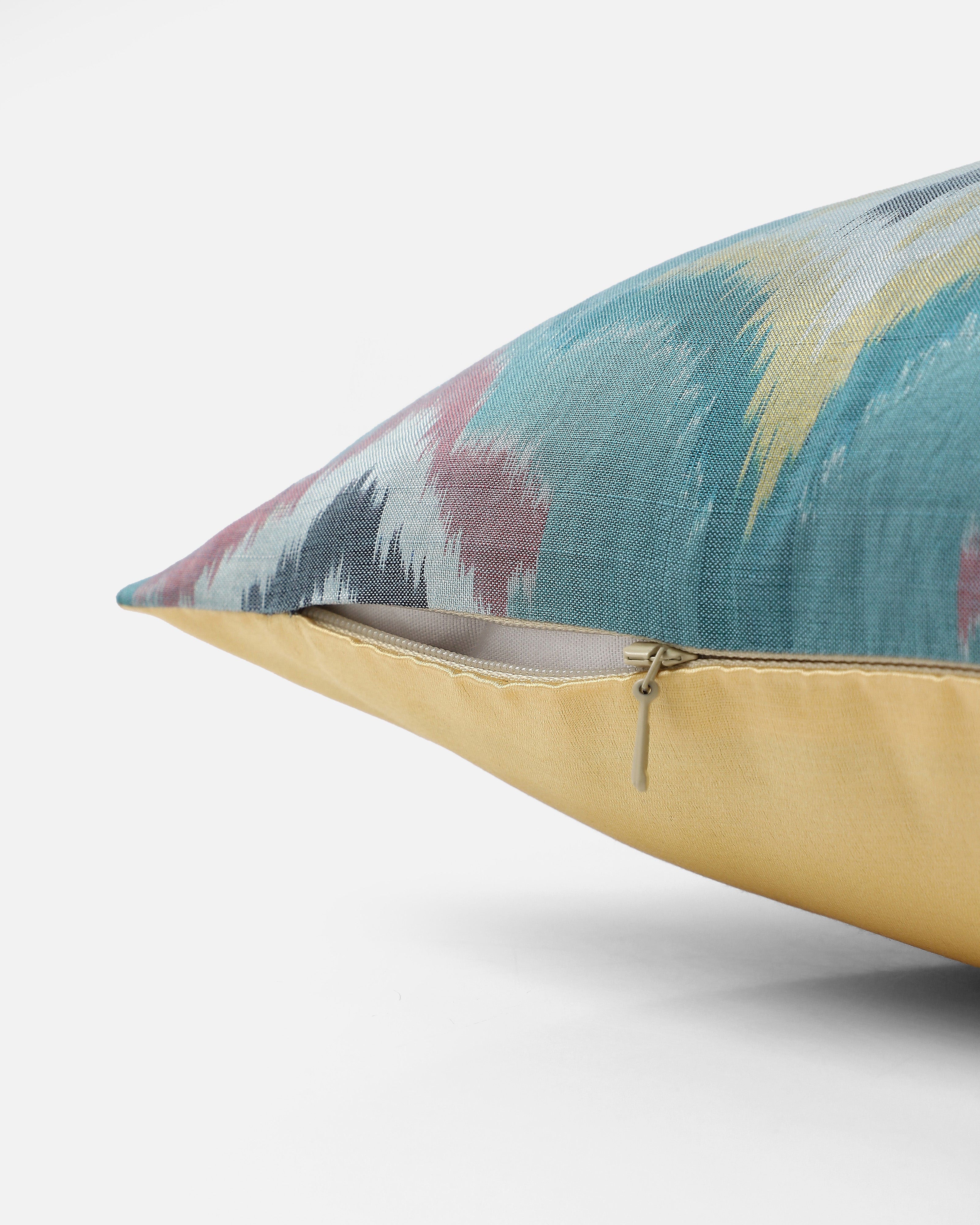 Unice Pochampally Weft Ikat Cotton Silk Cushion Cover