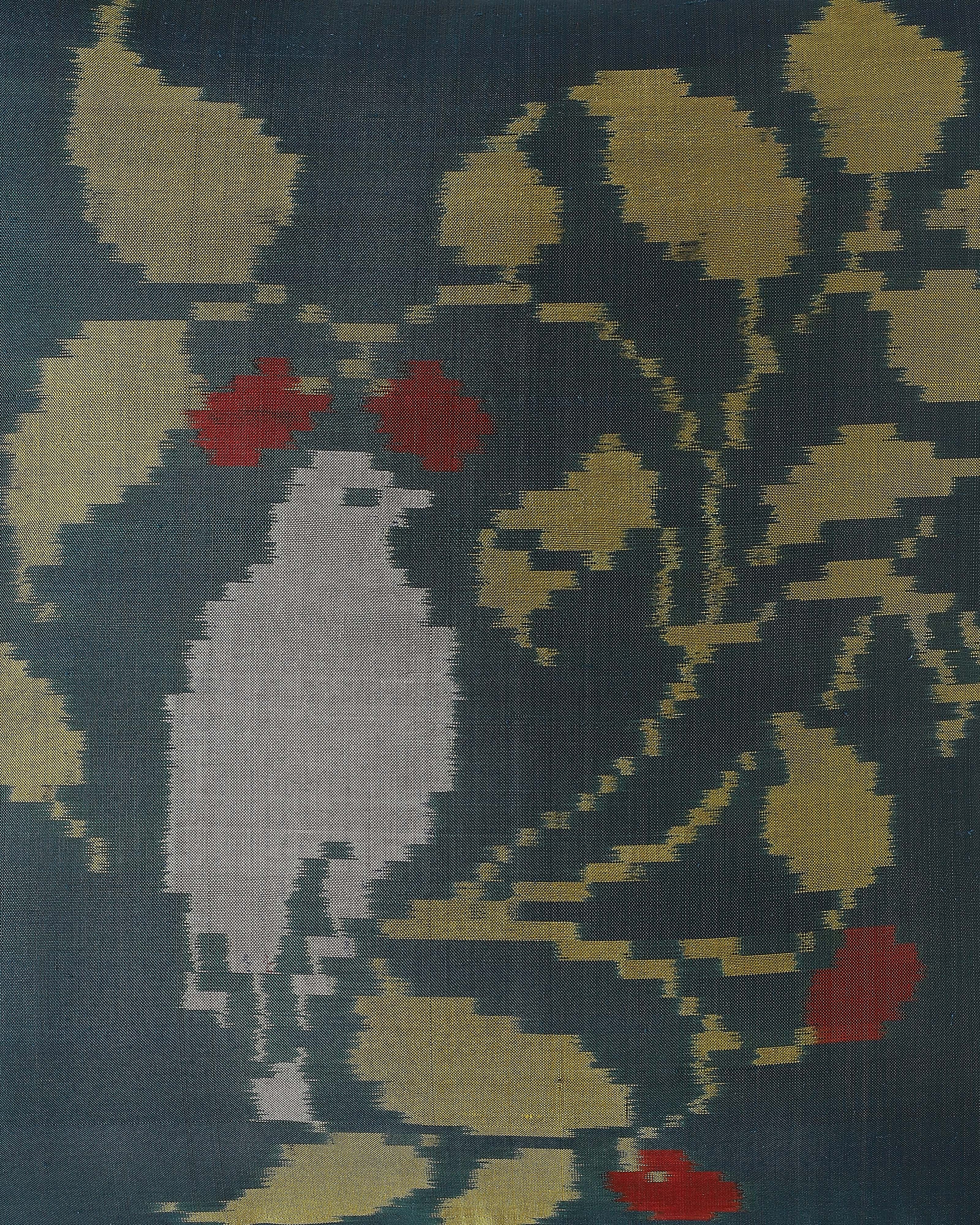 Dove Pochampally Weft Ikat Silk Cushion Cover