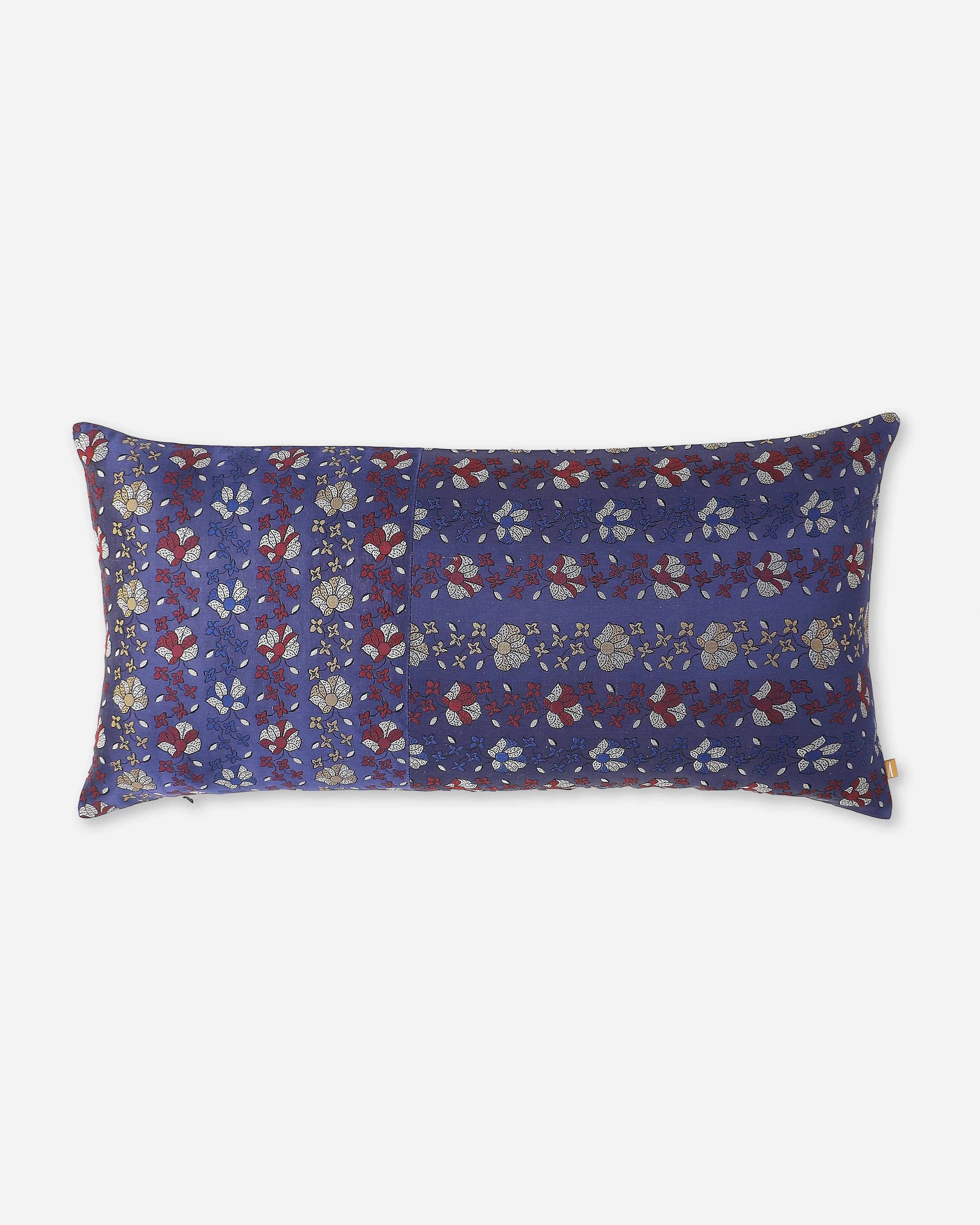 Orchid Trellis Banarasi Tanchoi Silk Cushion Cover