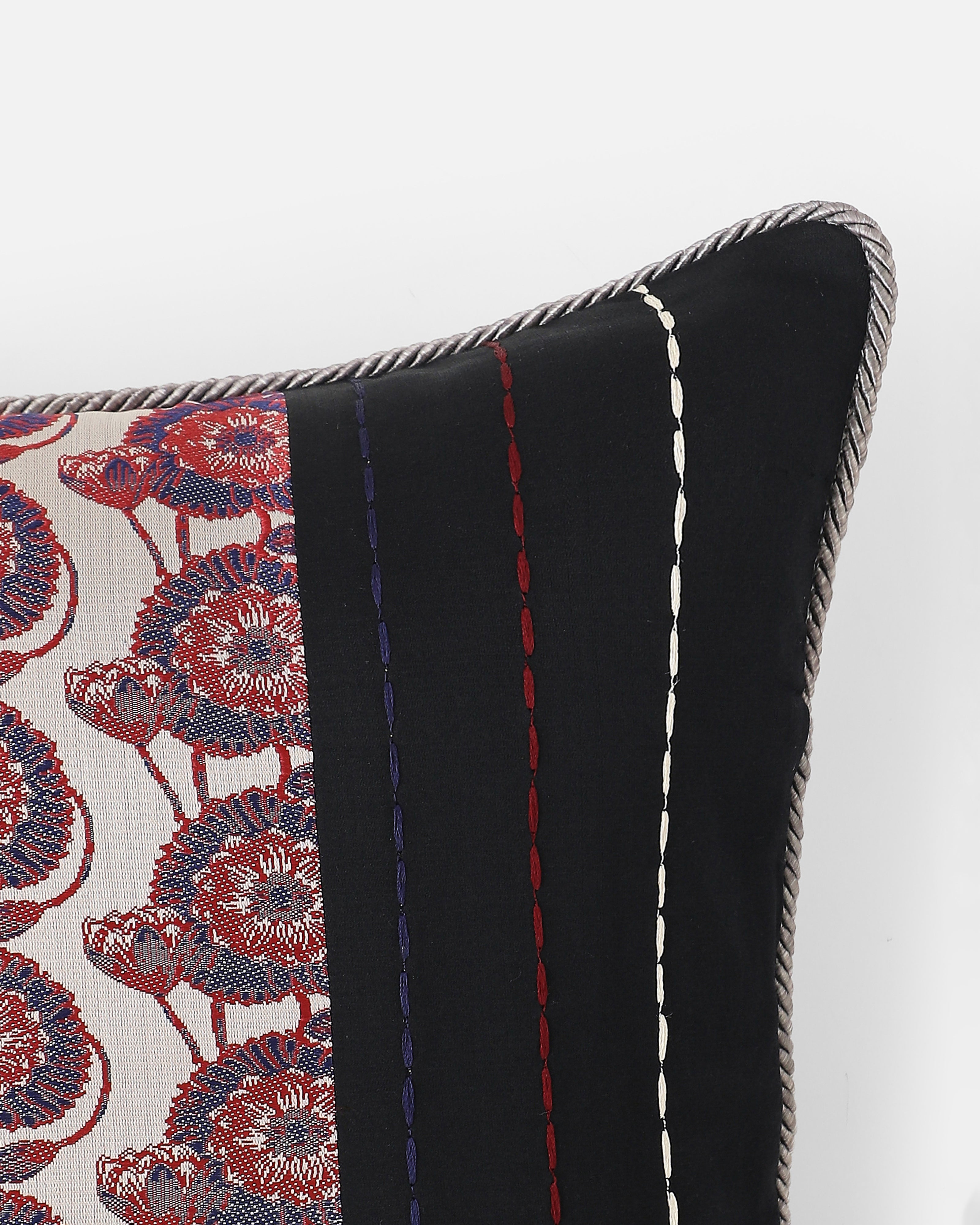 Waterlily Banarasi Tanchoi Silk Cushion Cover