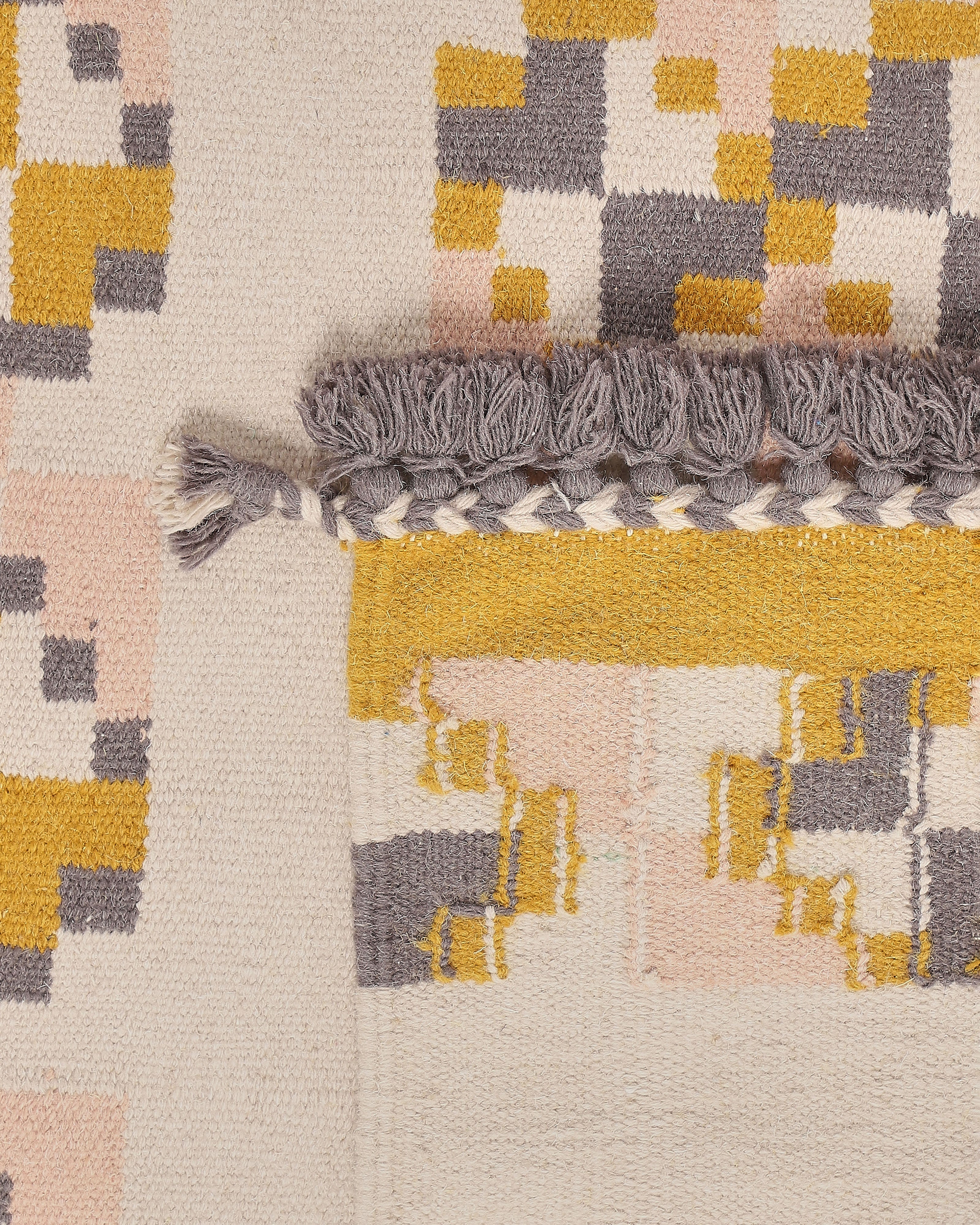 Trick Bhujodi Extra Weft Cotton Wool Rug