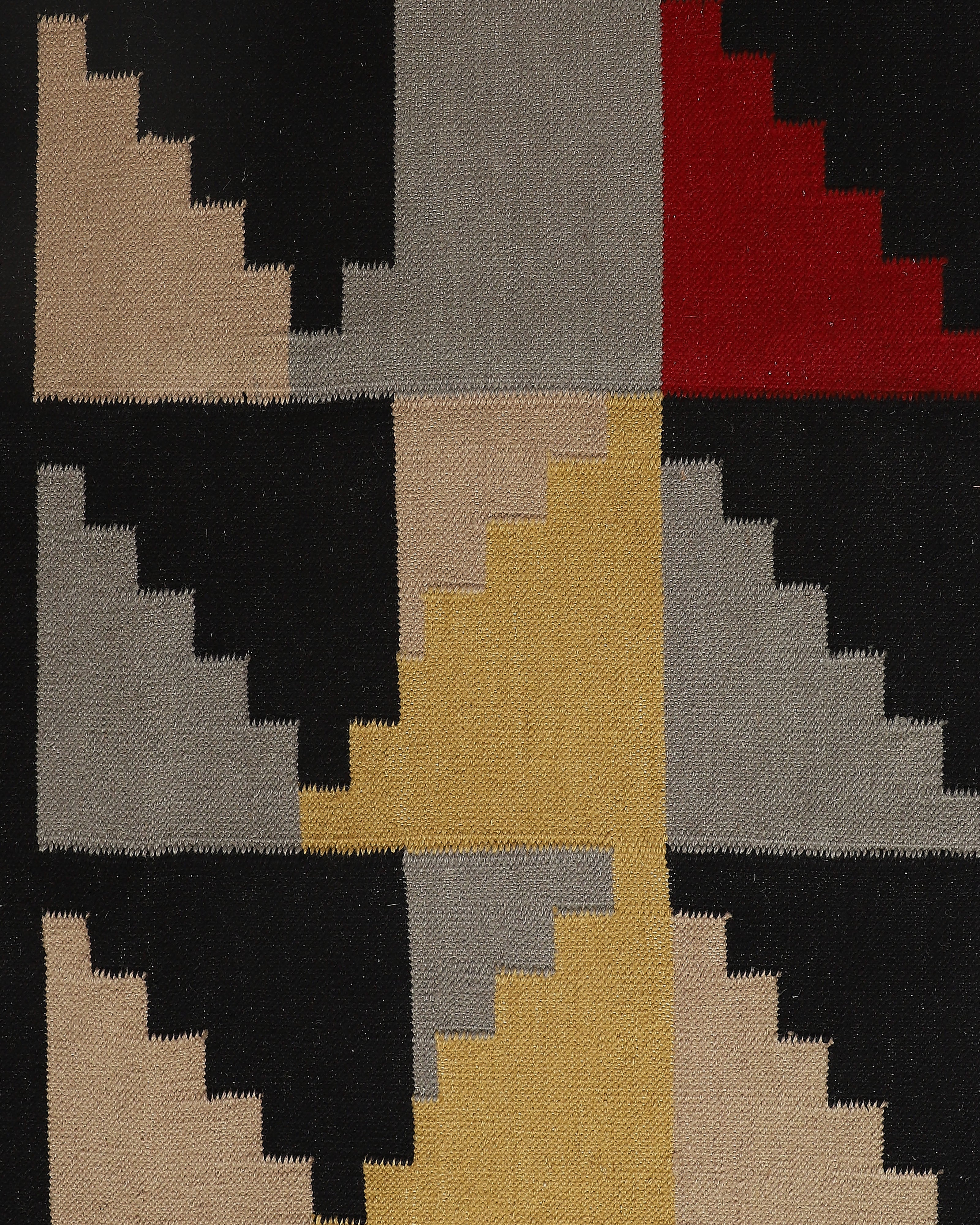 Zara Bhujodi Extra Weft Cotton Wool Rug