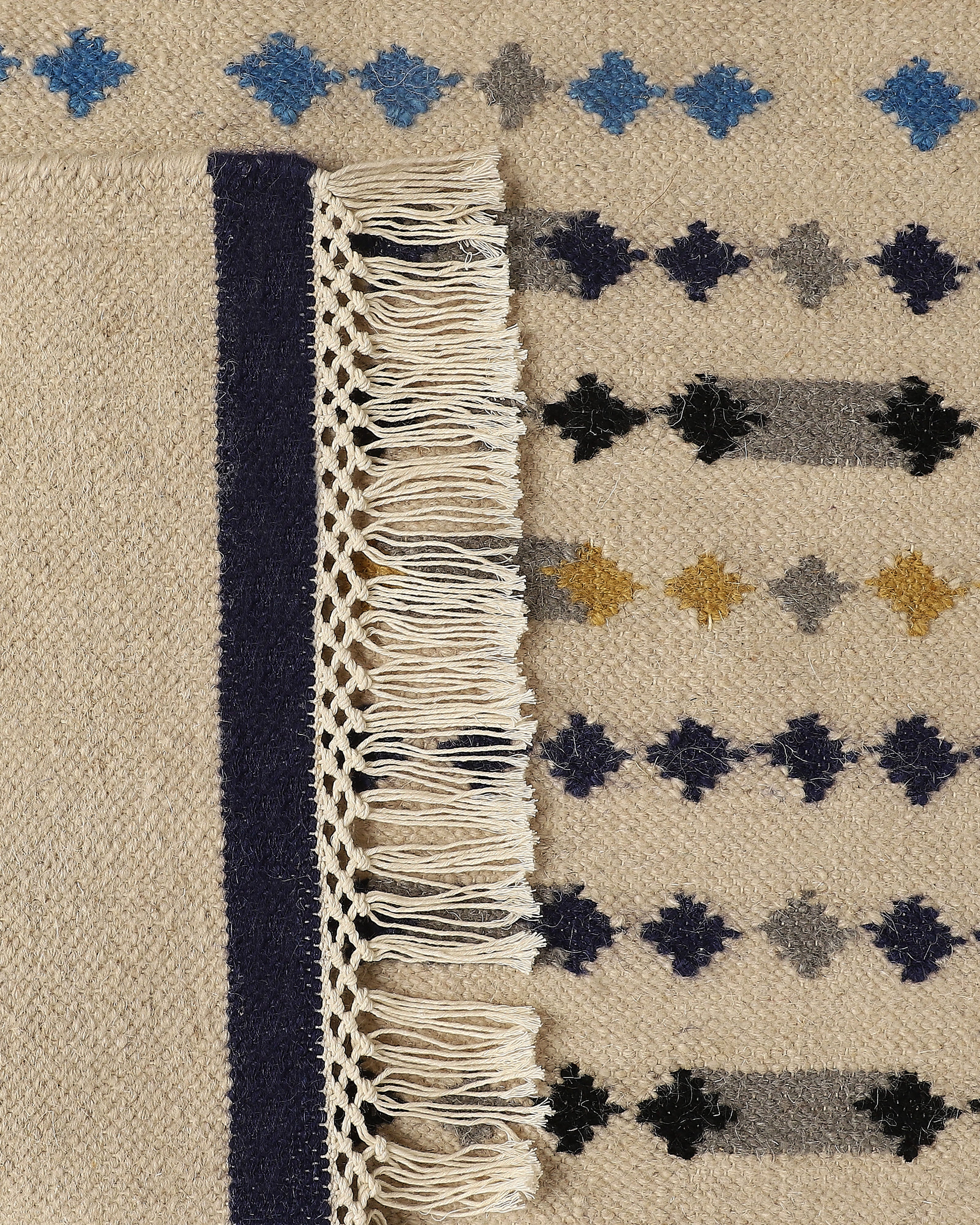 Mini Bhadohi Panja Cotton Wool Rug