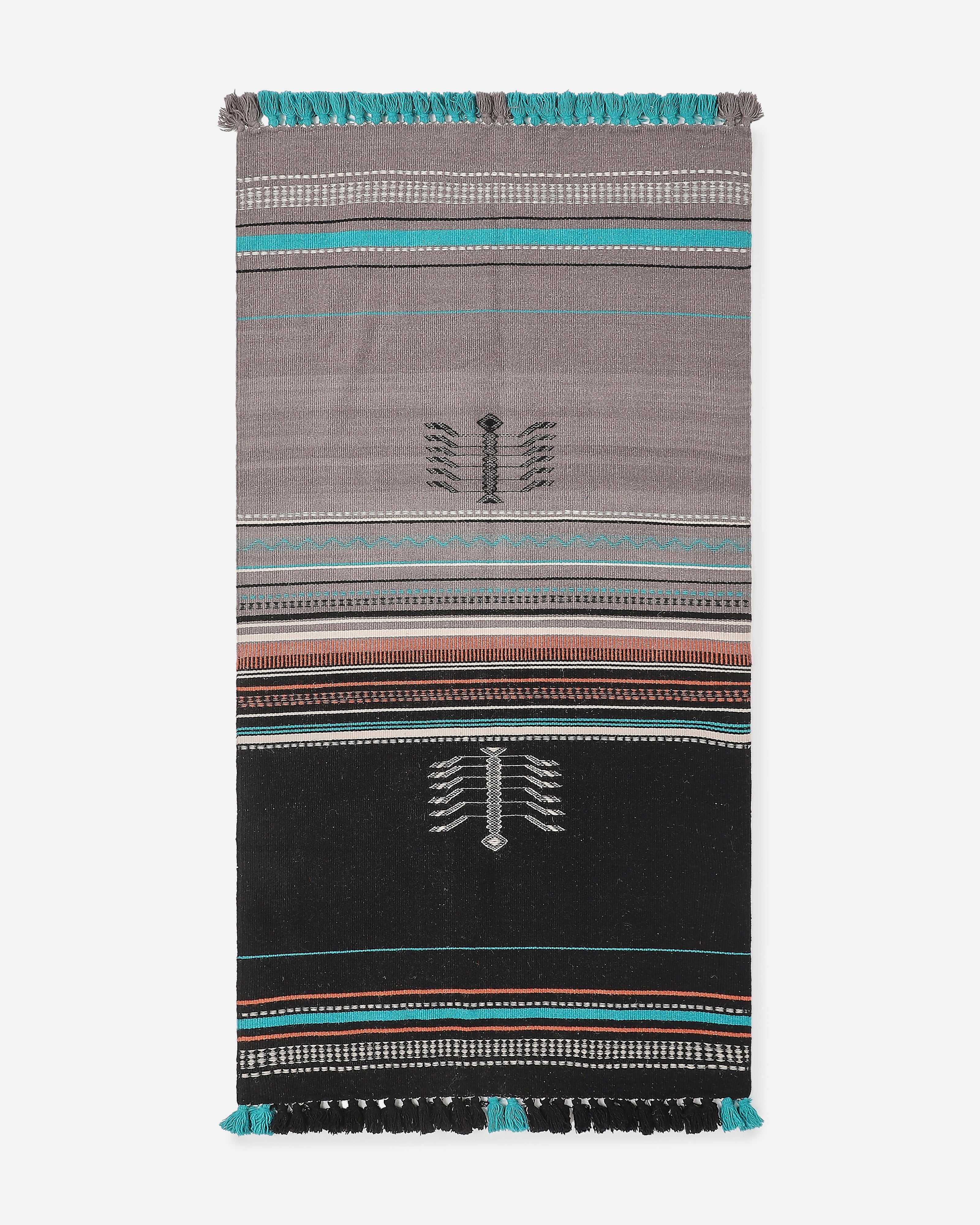 Sareta Bhujodi Extra Weft Cotton Wool Rug