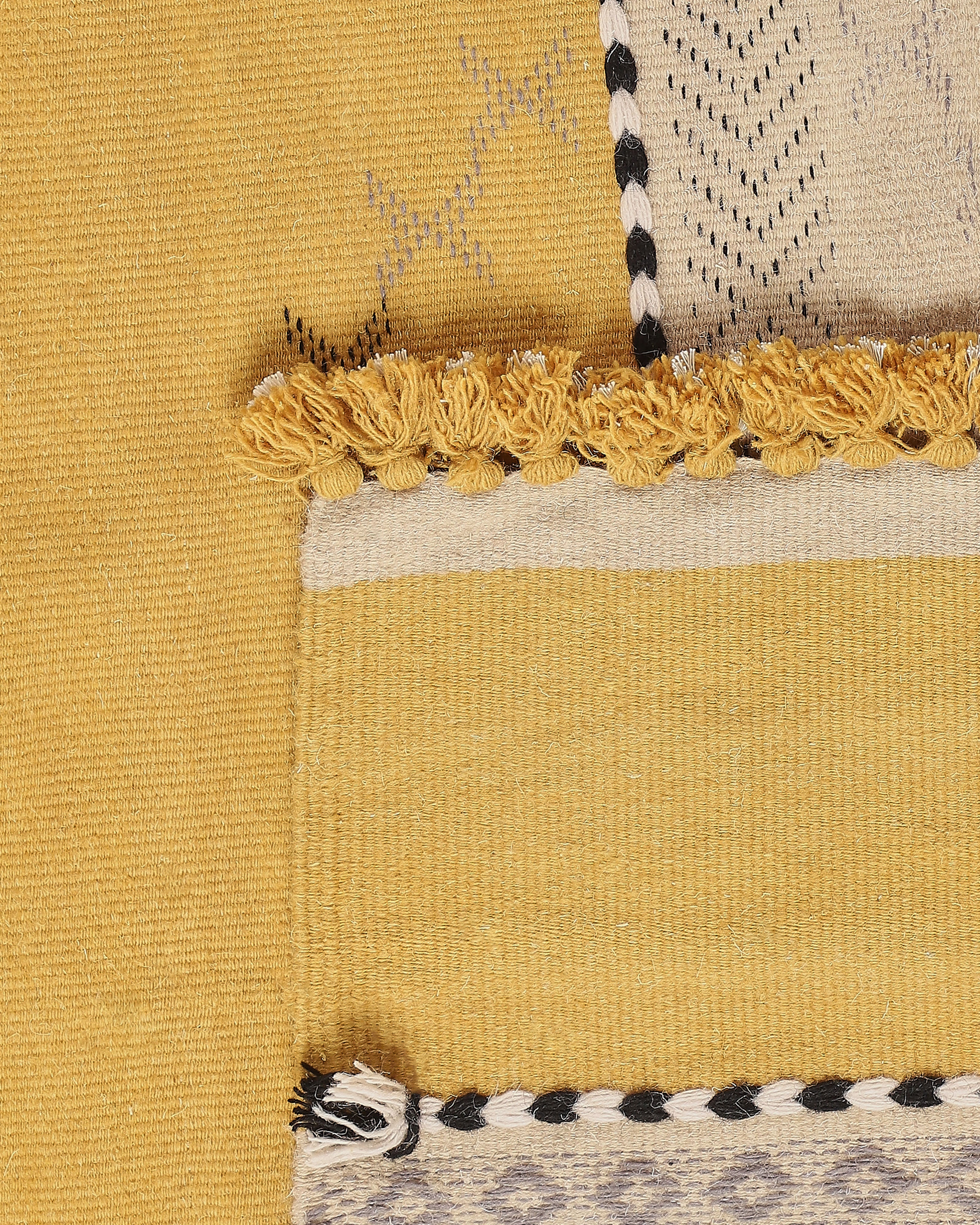 Sameen Bhujodi Extra Weft Cotton Wool Rug