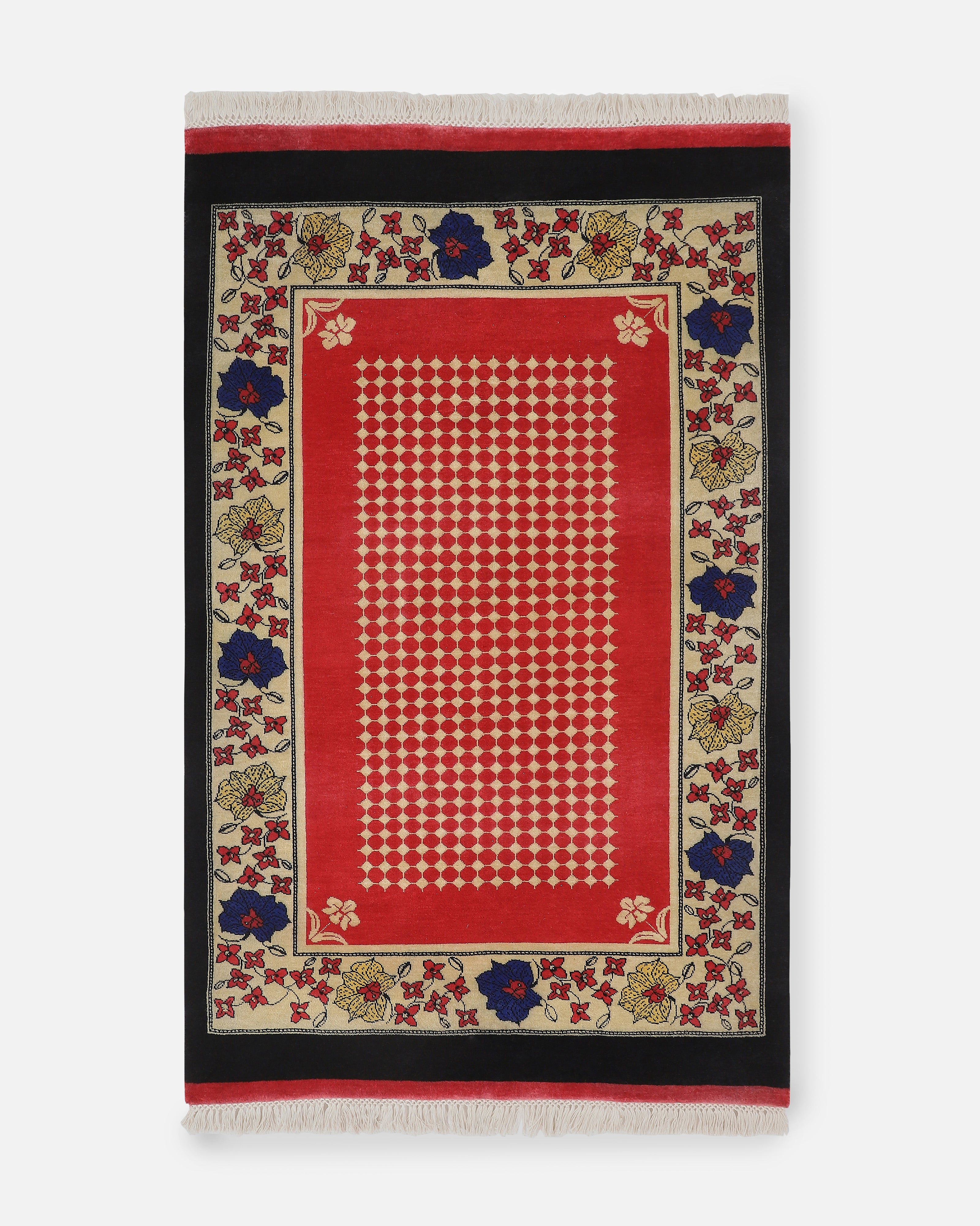 Posy Bhadohi Hand Knotted Cotton Wool Rug