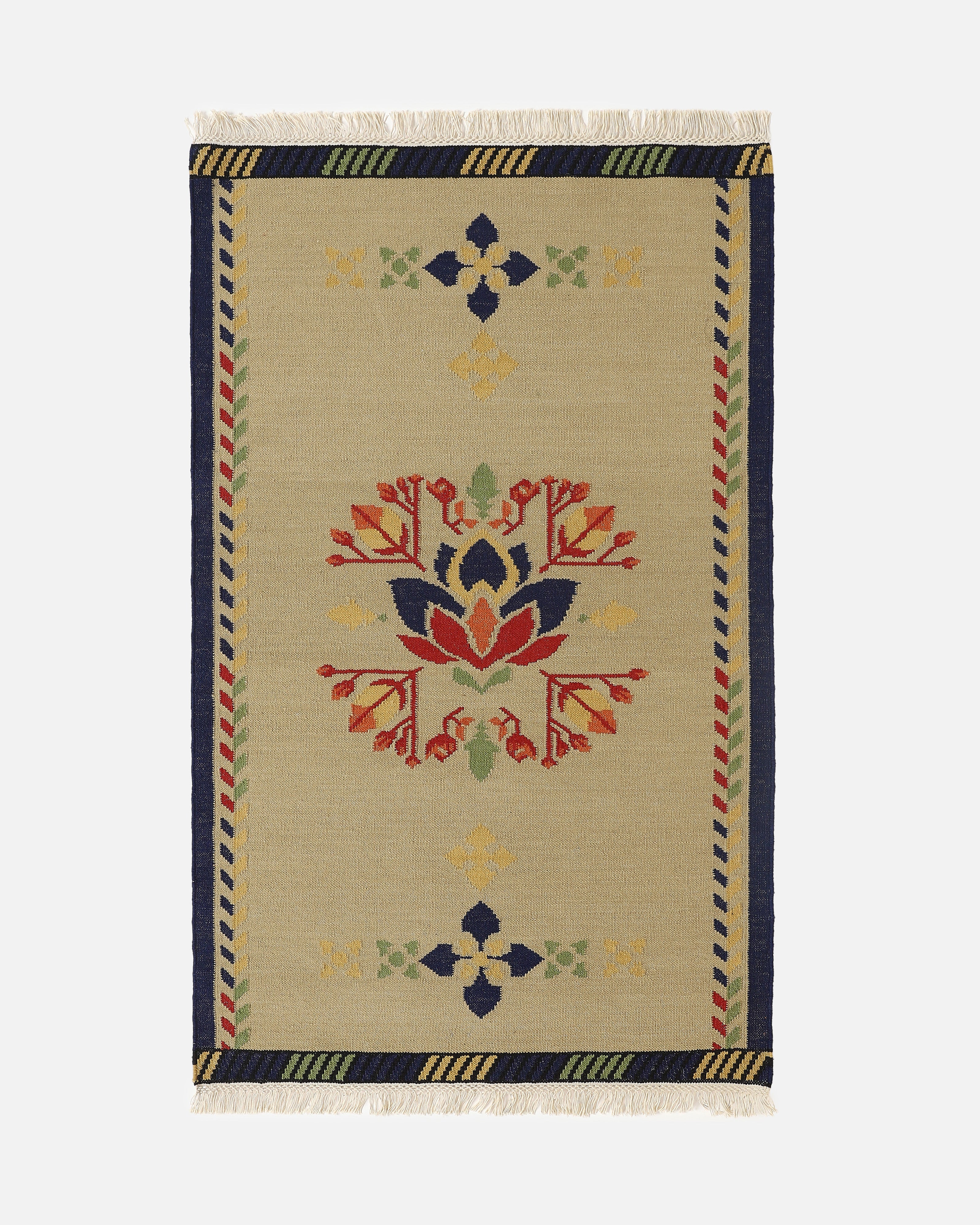 Kapok Bhadohi Panja Cotton Wool Rug