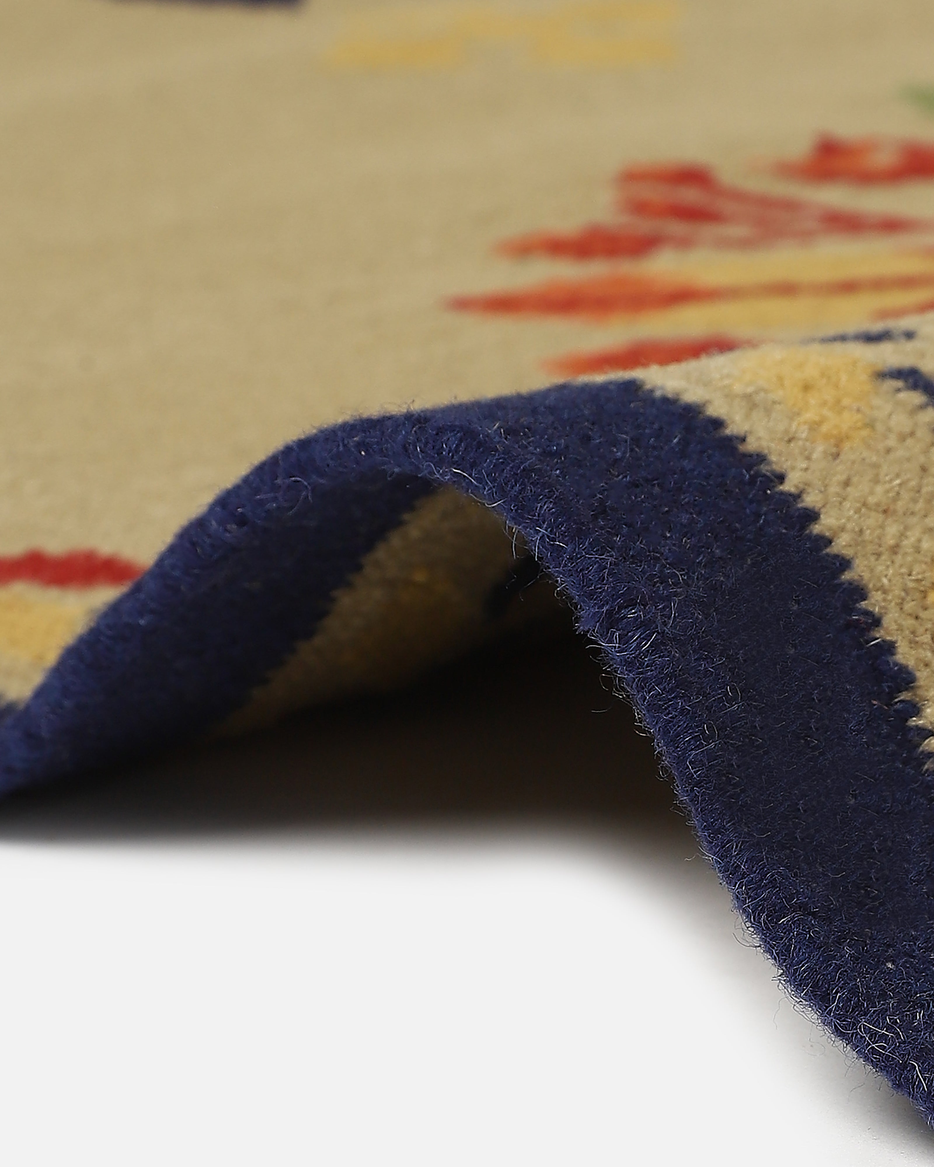 Kapok Bhadohi Panja Cotton Wool Rug