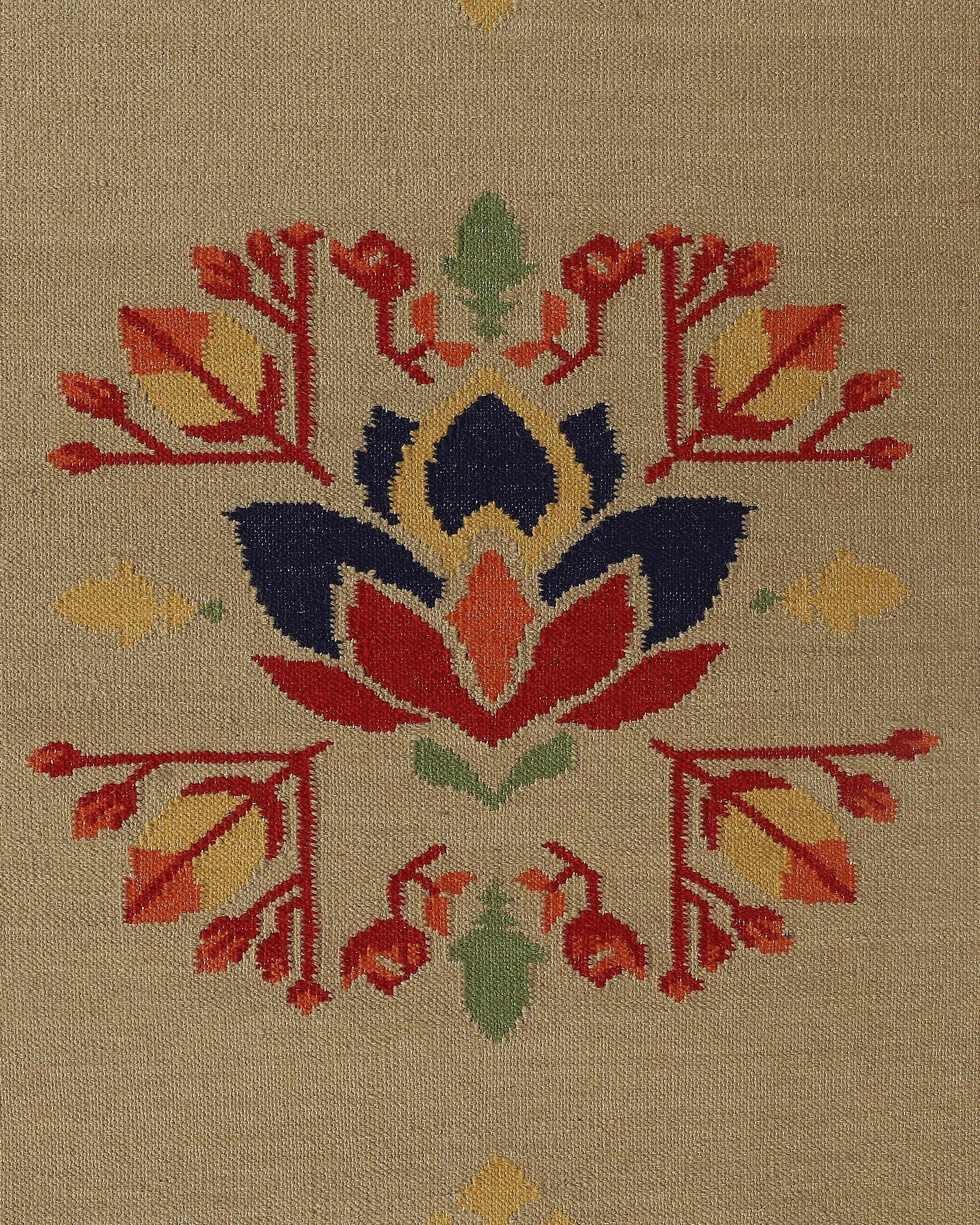 Kapok Bhadohi Panja Cotton Wool Rug