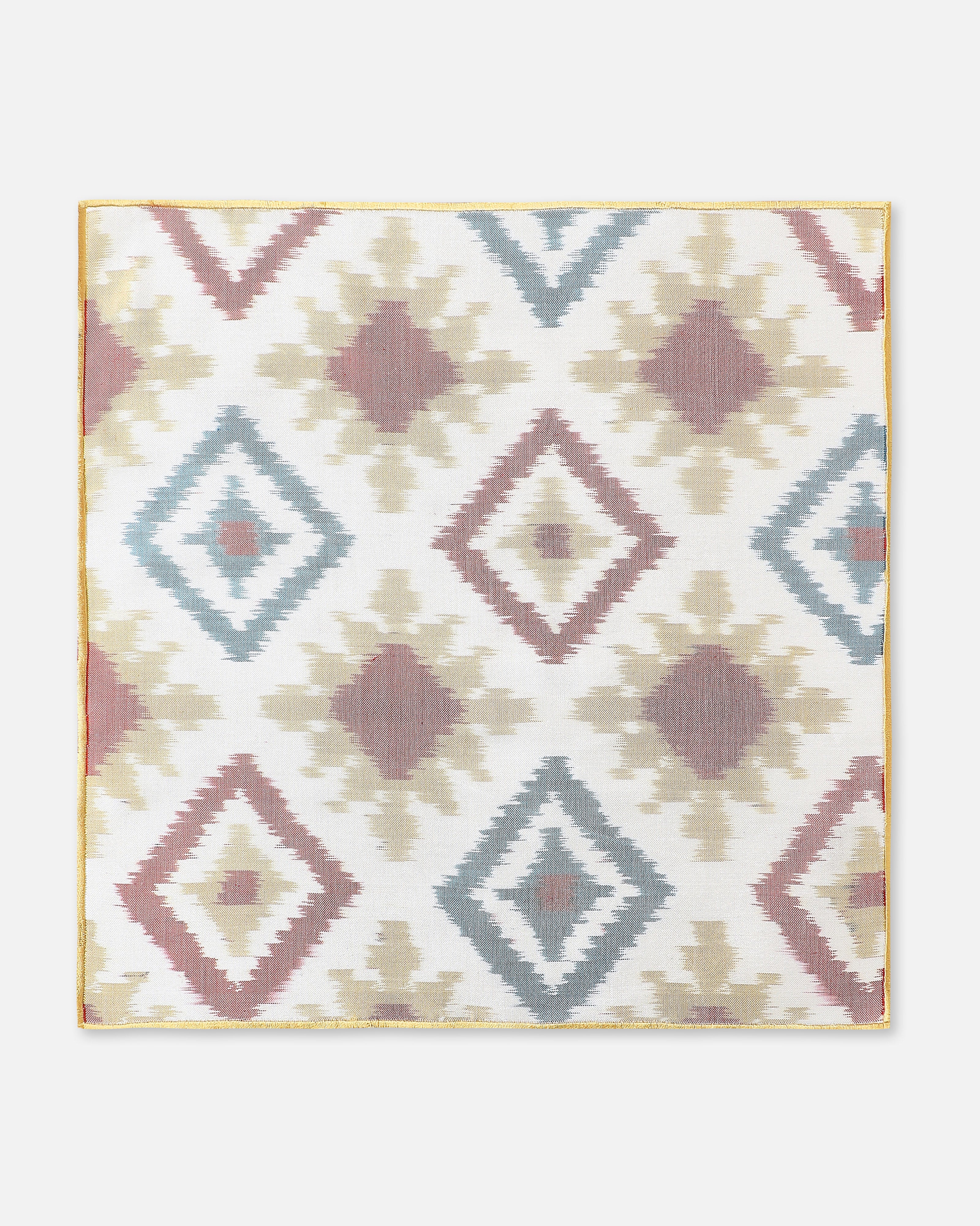 Patan Pochampally Weft Ikat Cotton Silk Pocket Square