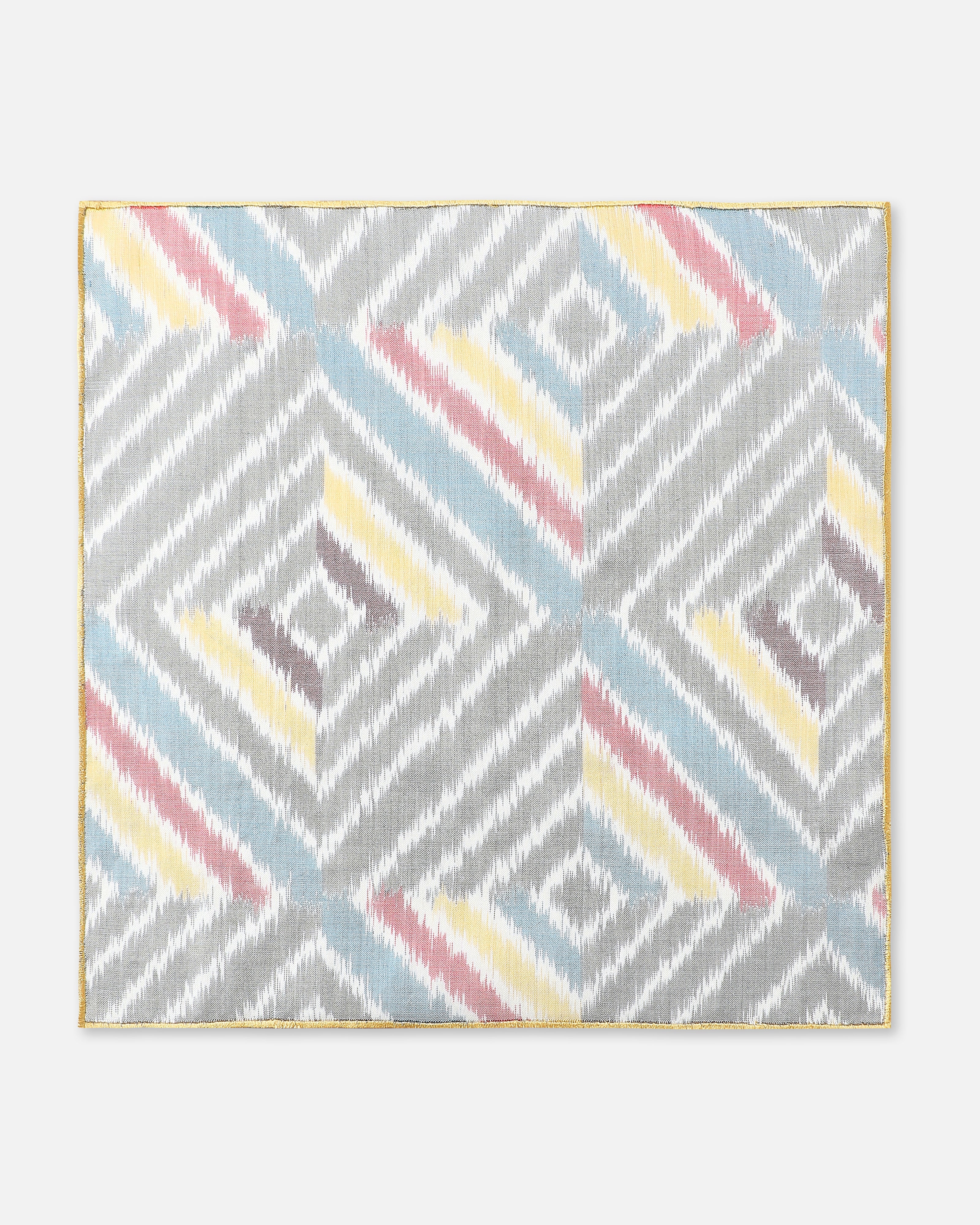 Jagmag Pochampally Weft Ikat Cotton Silk Pocket Square