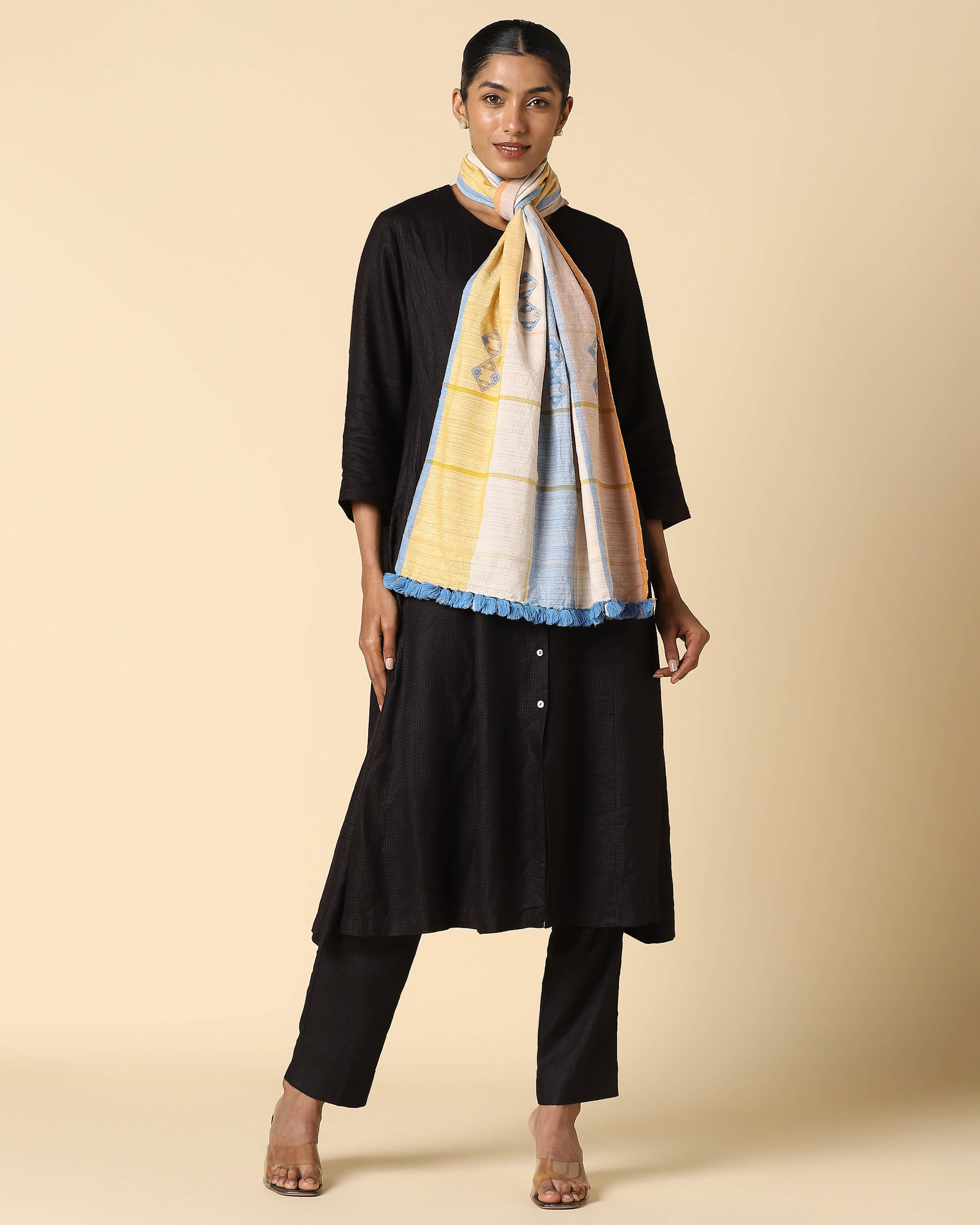 Roli Bhujodi Extra Weft Wool Silk Stole