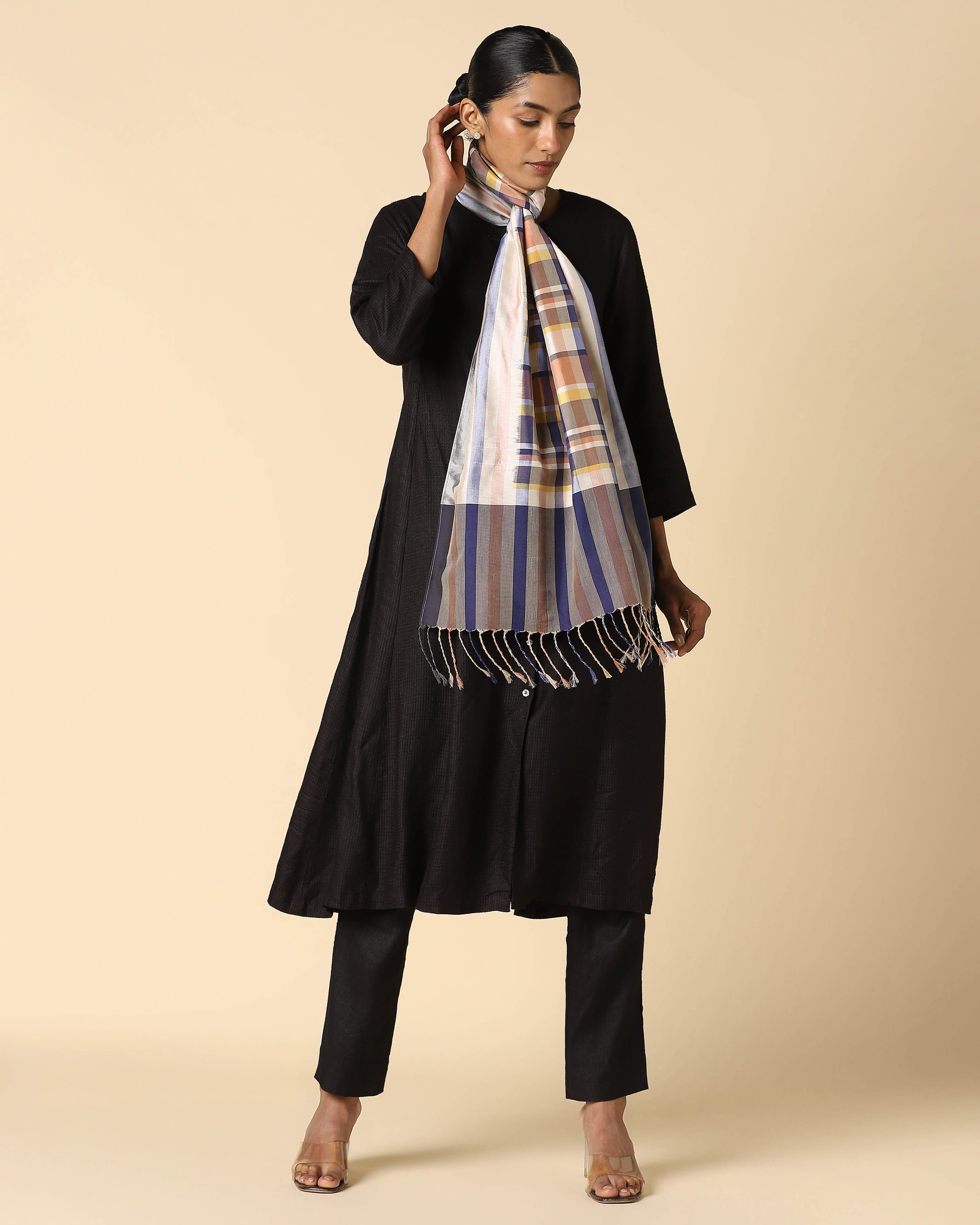 Cody Pochampally Weft Ikat Cotton Silk Stole