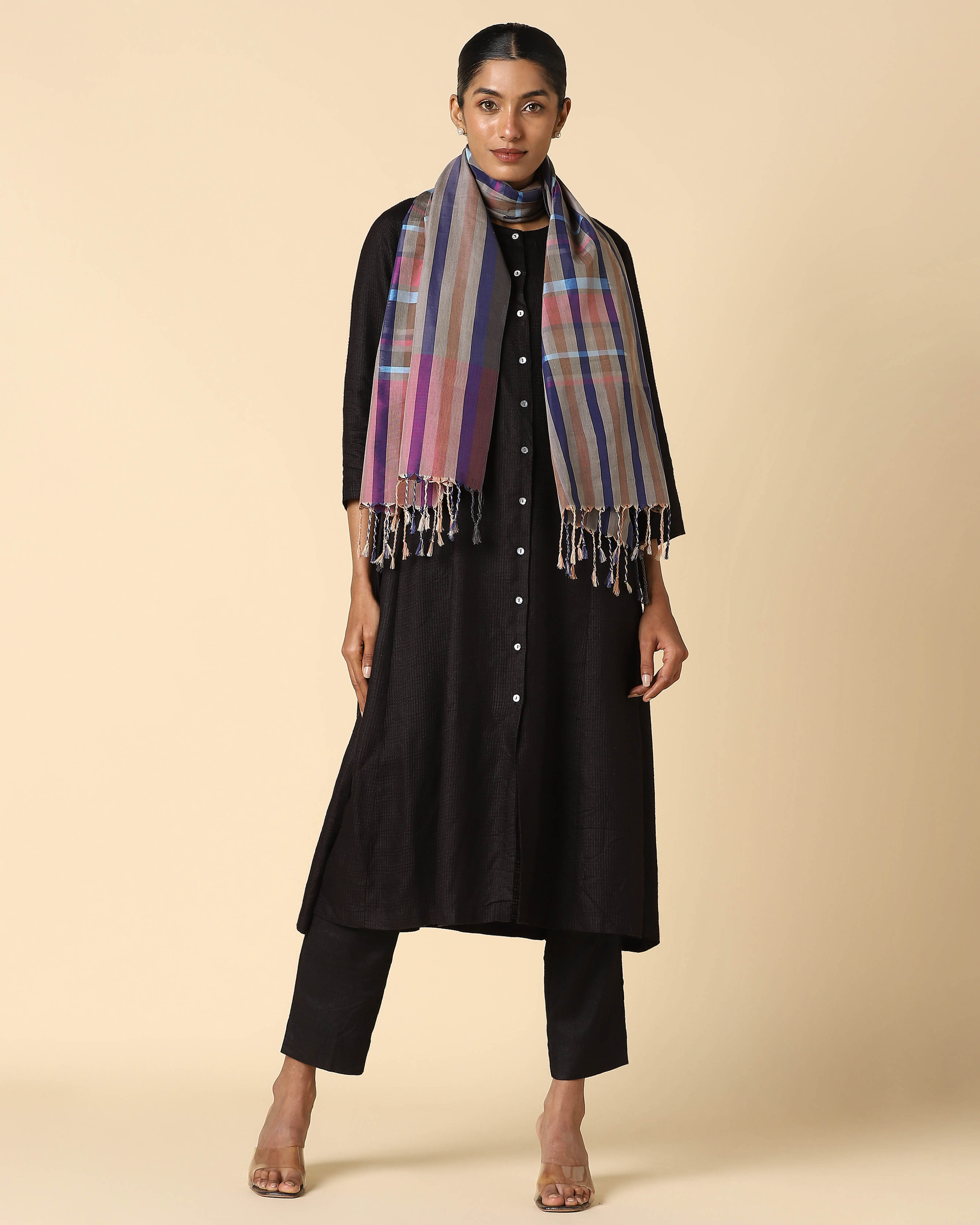 Cody Pochampally Weft Ikat Cotton Silk Stole