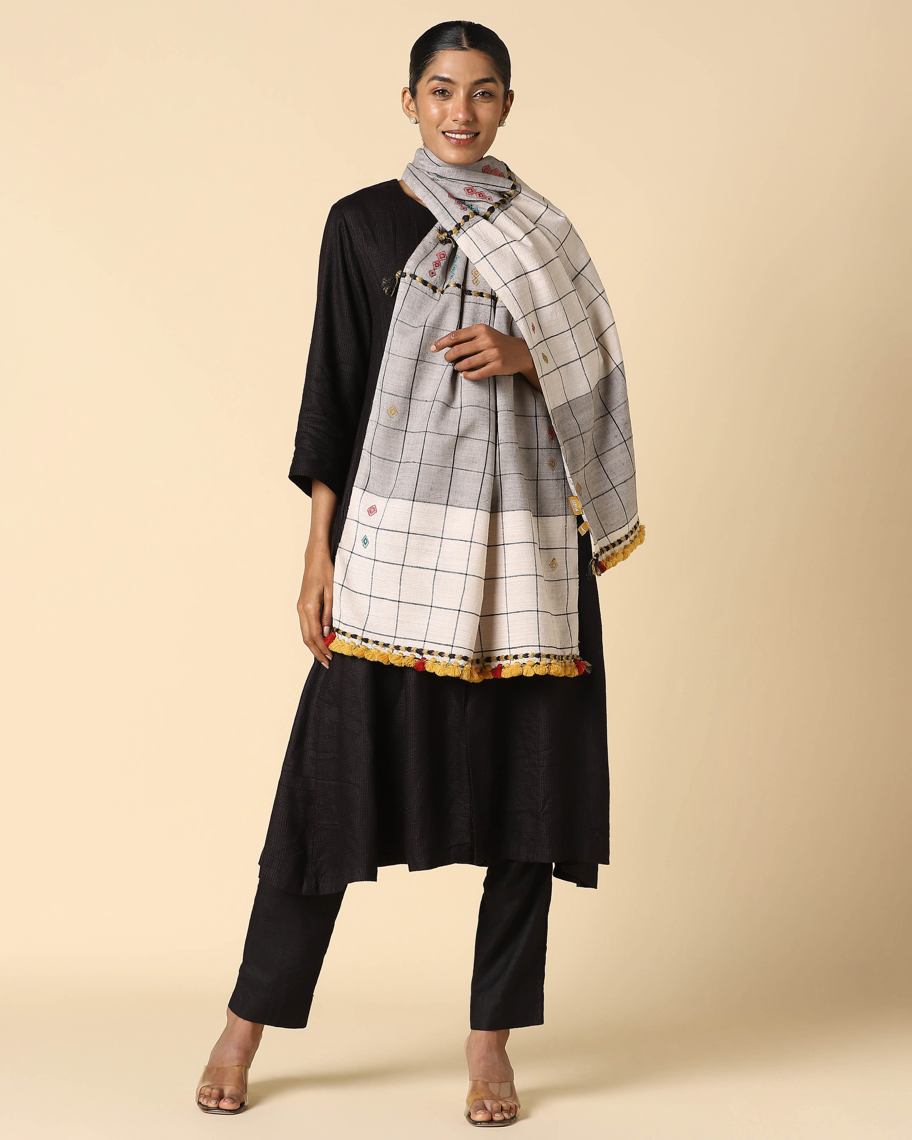 Pia Bhujodi Extra Weft Wool Silk Stole