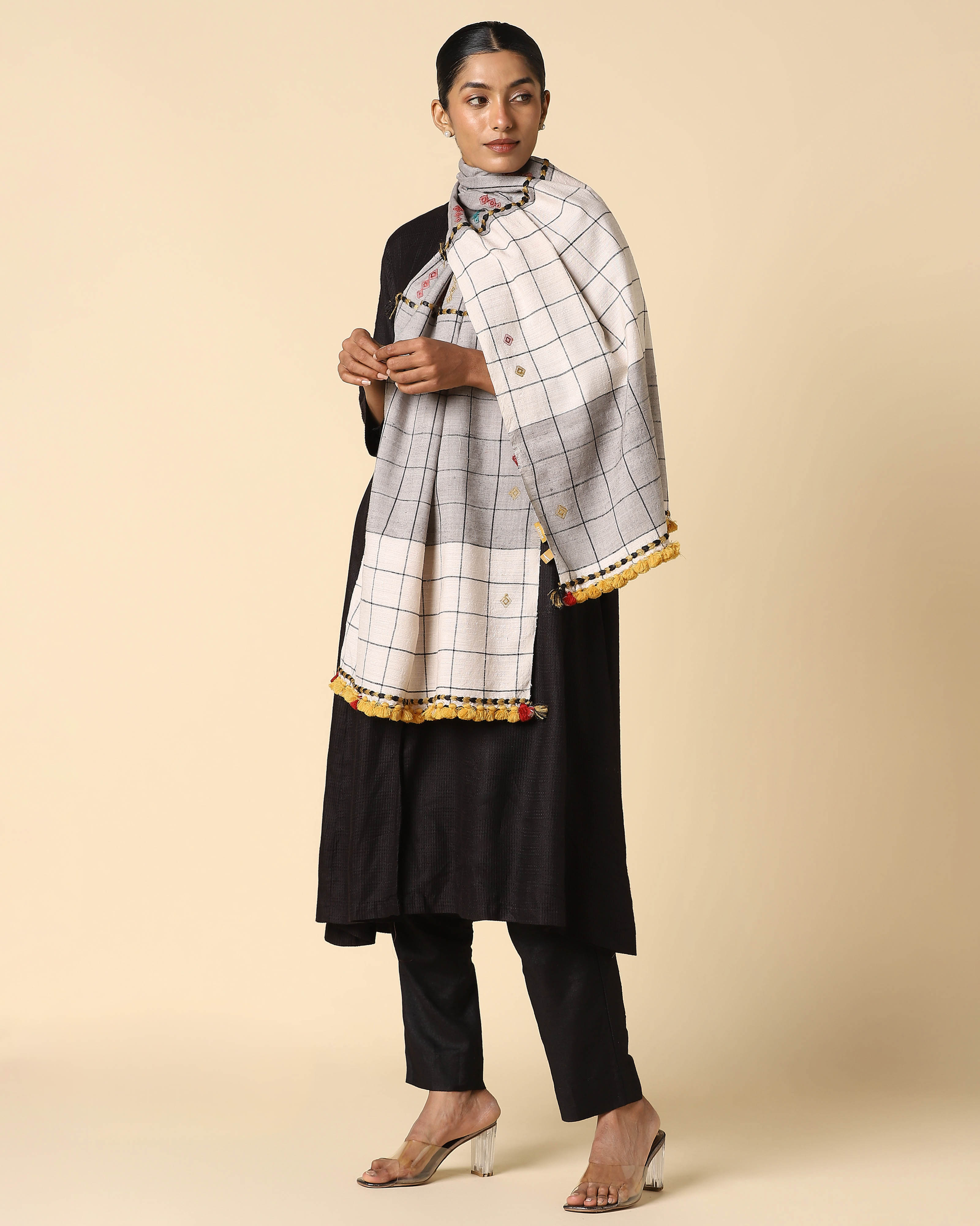 Pia Bhujodi Extra Weft Wool Silk Stole