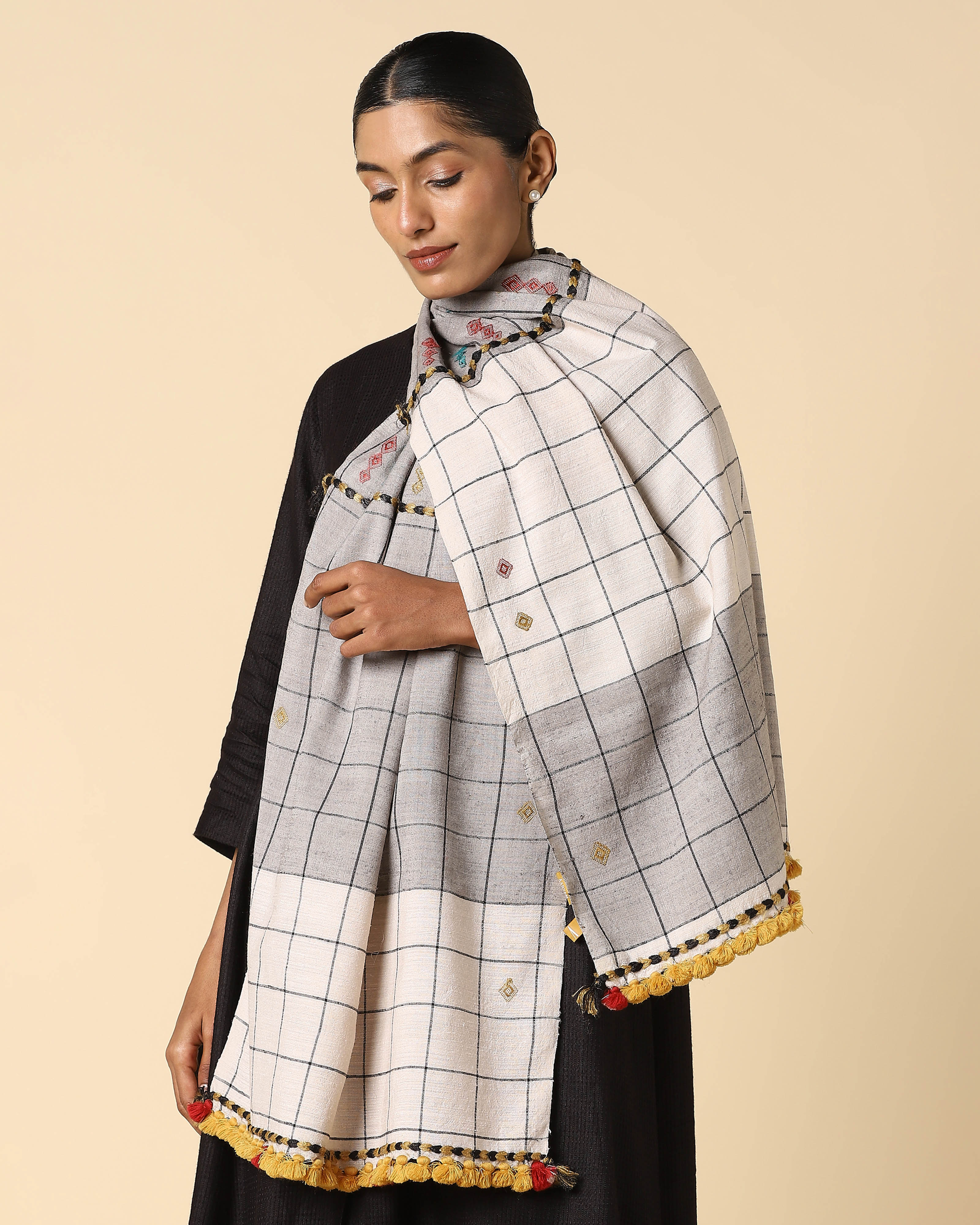 Pia Bhujodi Extra Weft Wool Silk Stole