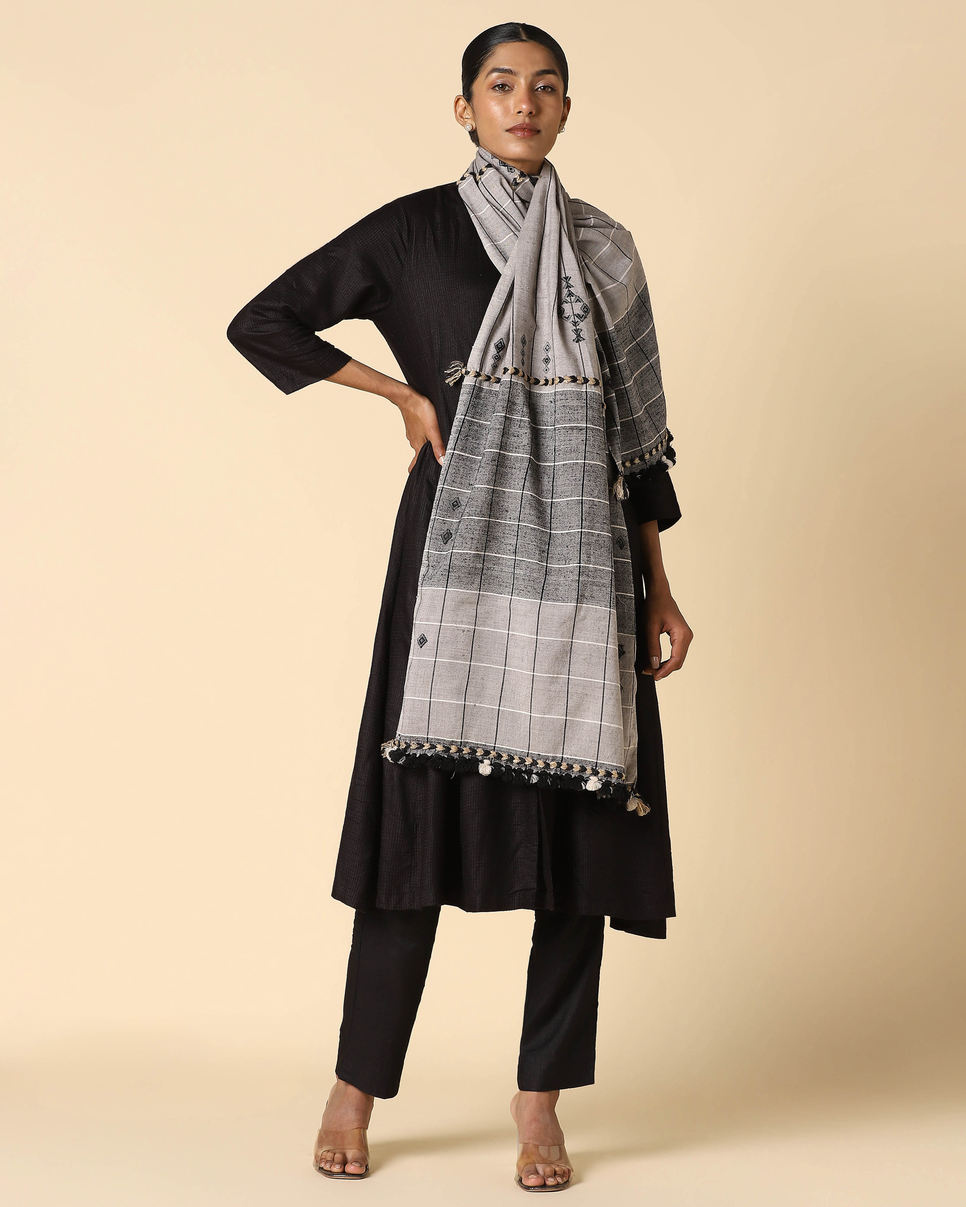 Pia Bhujodi Extra Weft Wool Silk Stole