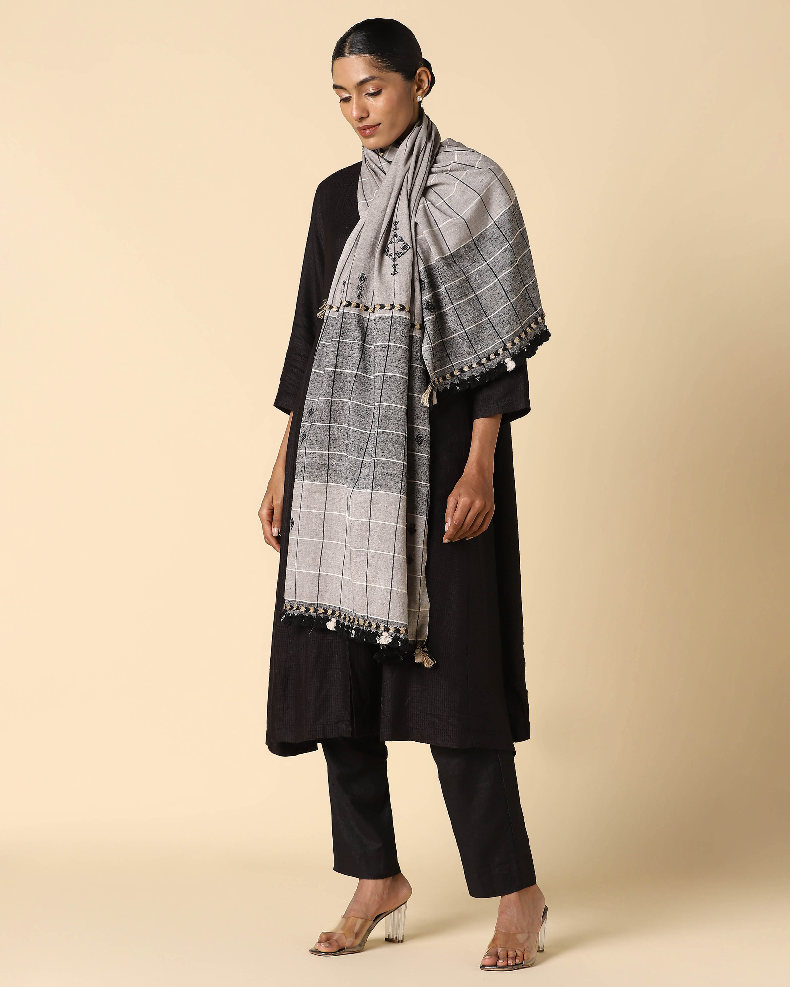 Pia Bhujodi Extra Weft Wool Silk Stole