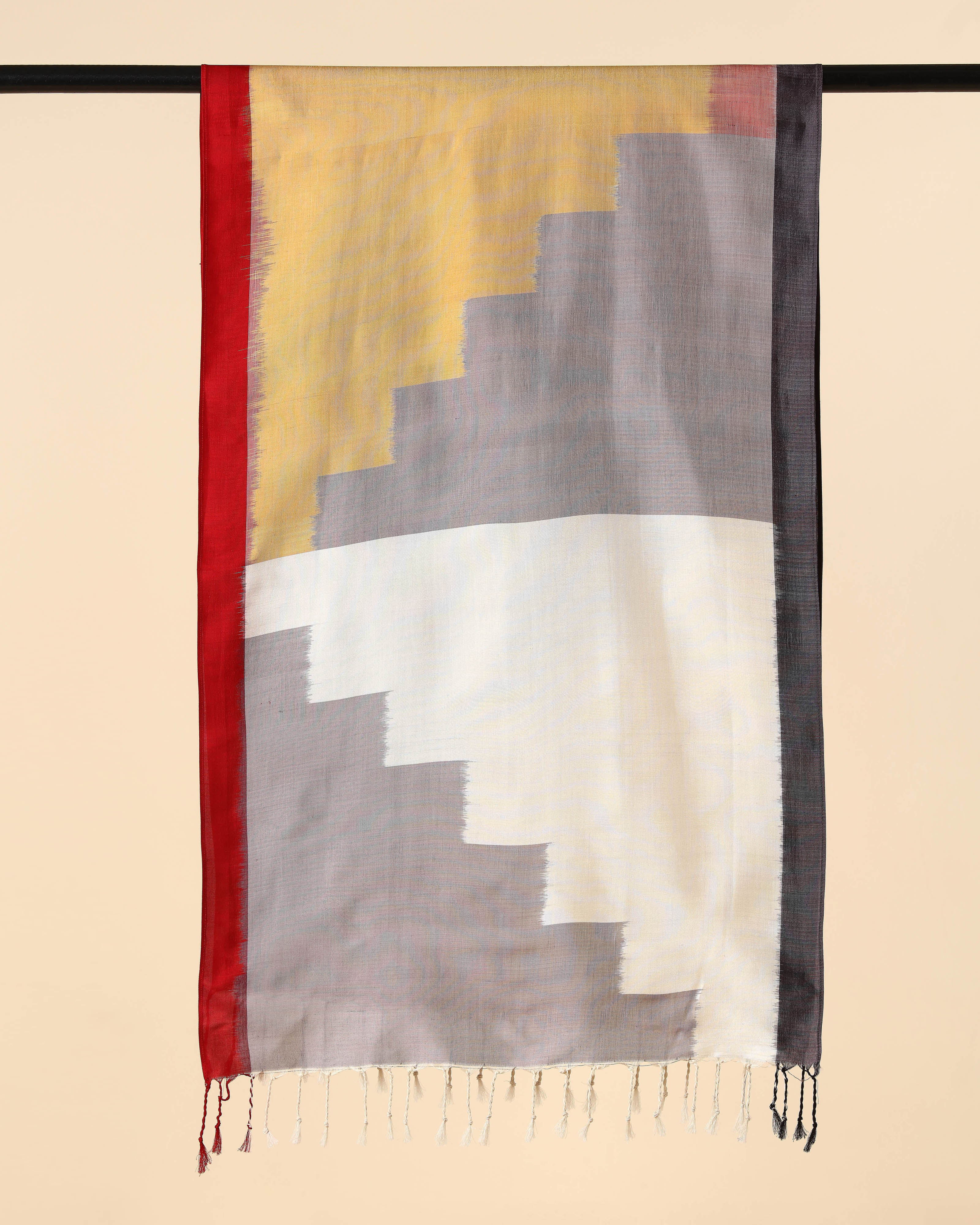 Escalier Pochampally Weft Ikat Cotton Silk Stole