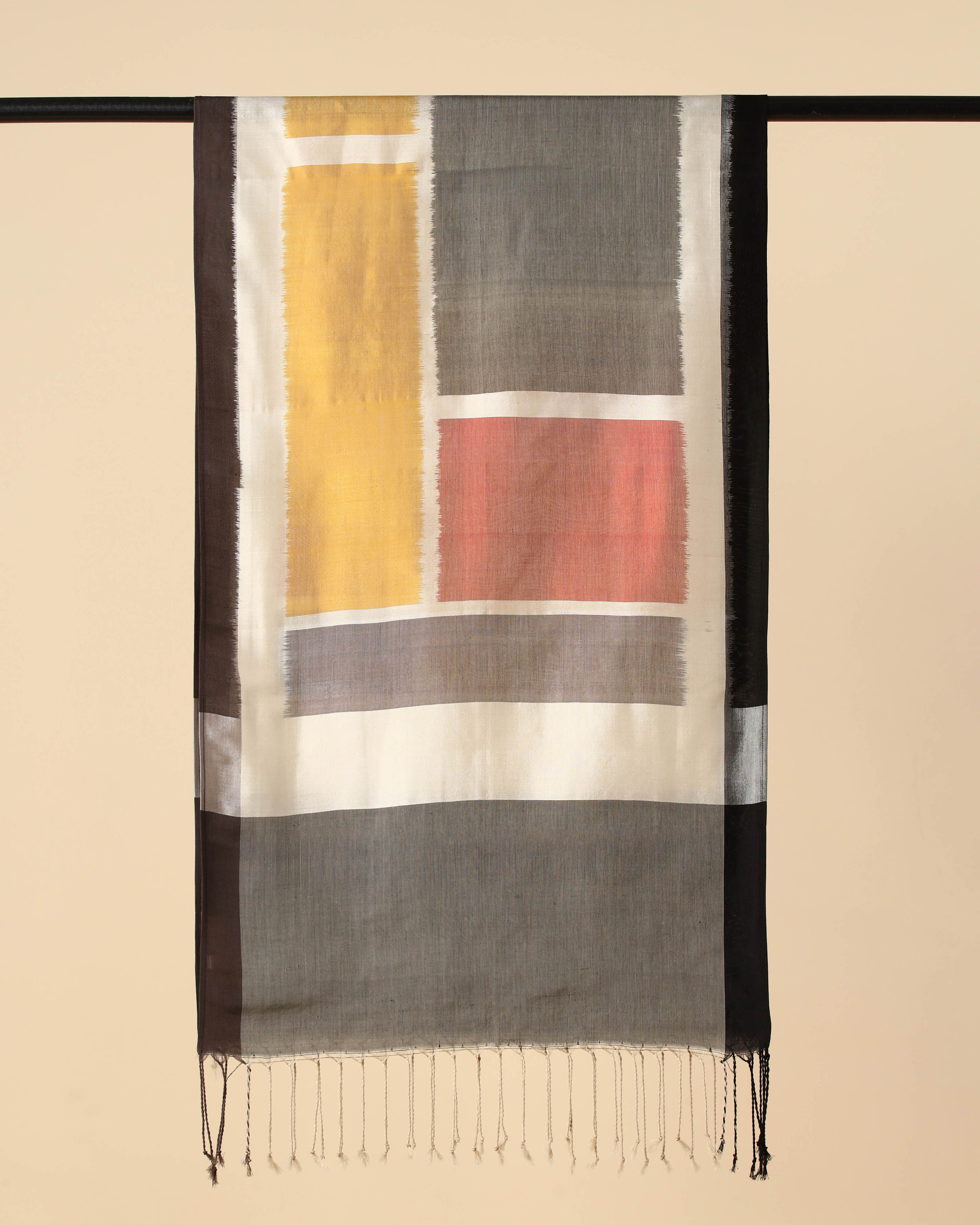 Fenetre Pochampally Weft Ikat Cotton Silk Stole