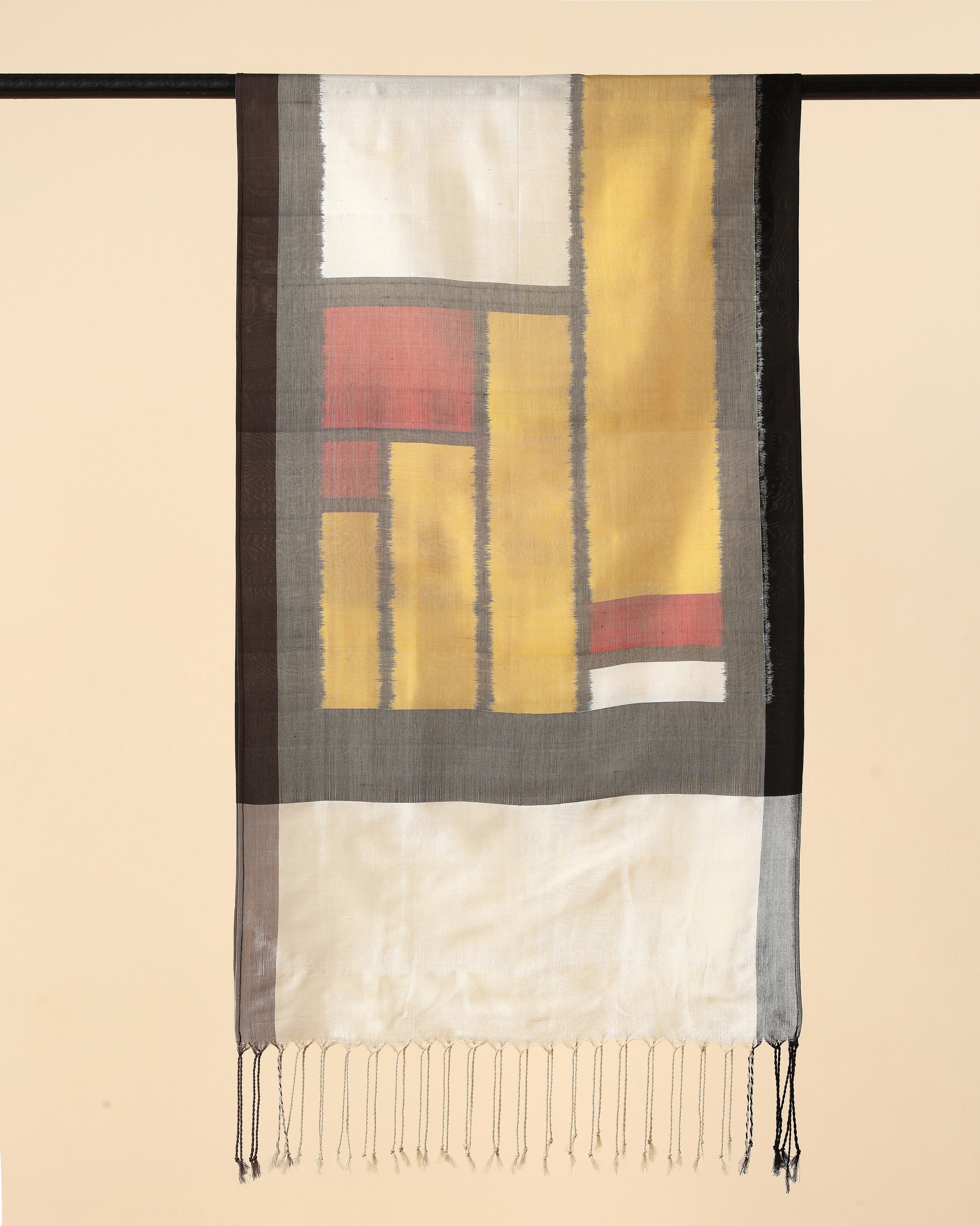 Fenetre Pochampally Weft Ikat Cotton Silk Stole