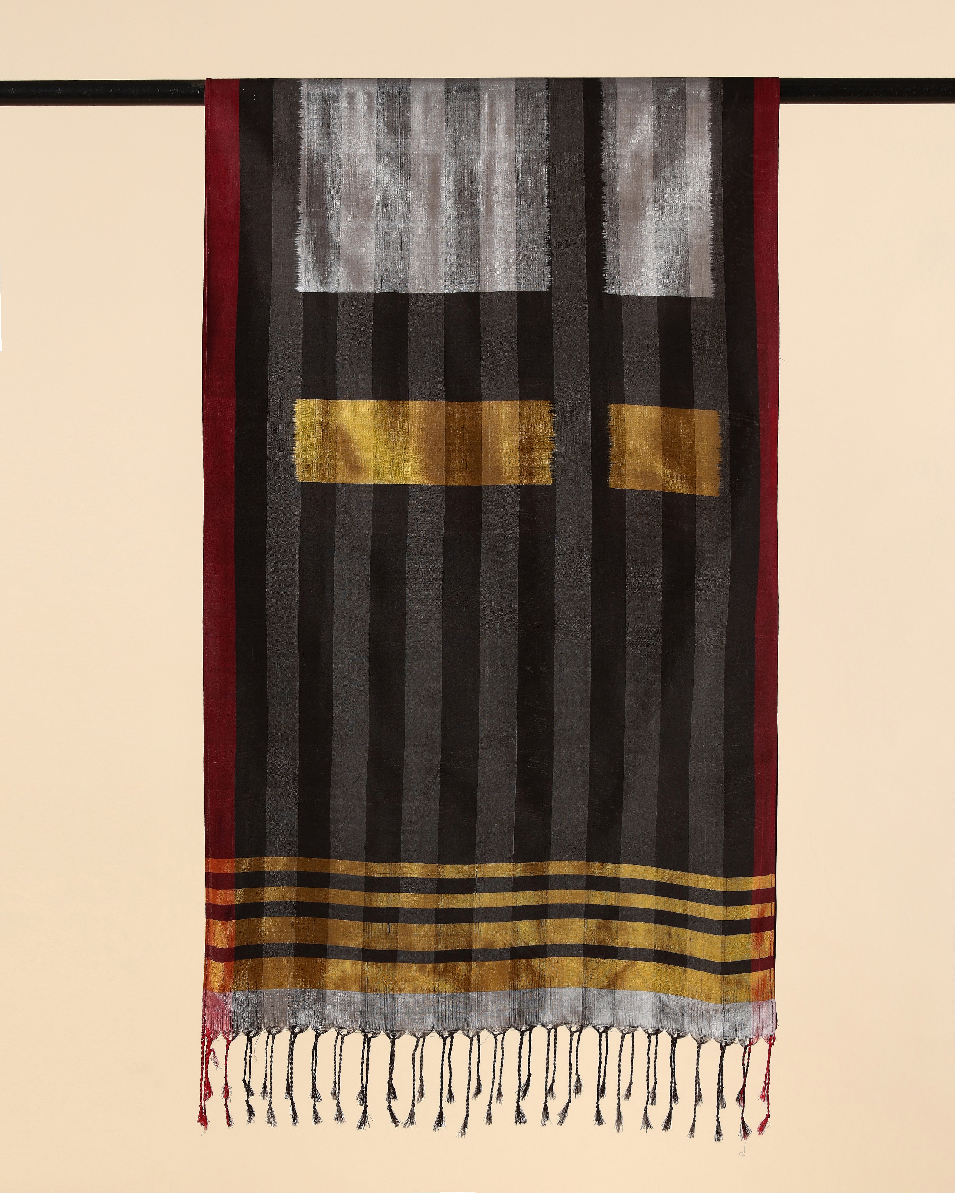 Window Pochampally Weft Ikat Cotton Silk Stole
