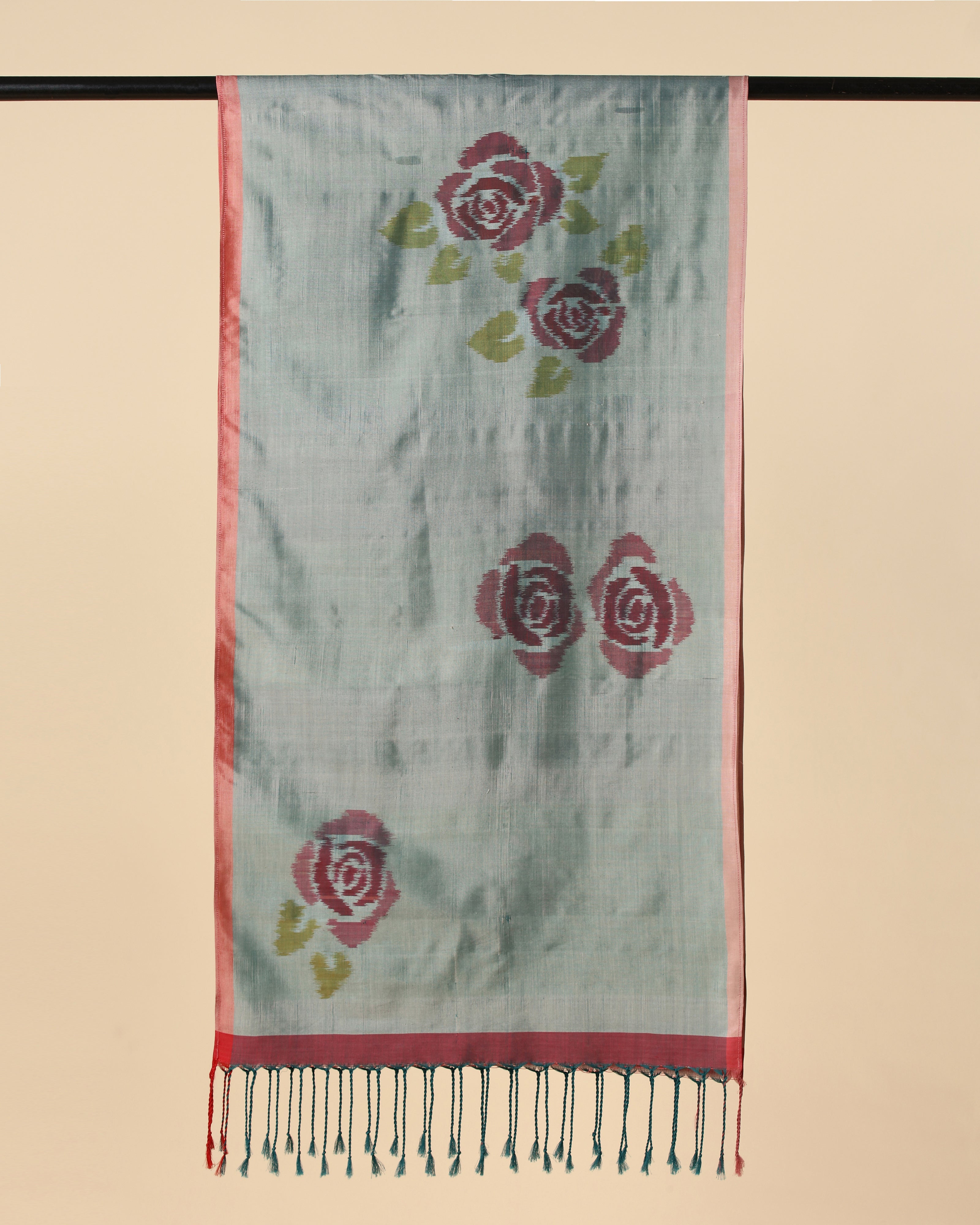 Blossom Pochampally Weft Ikat Cotton Silk Stole