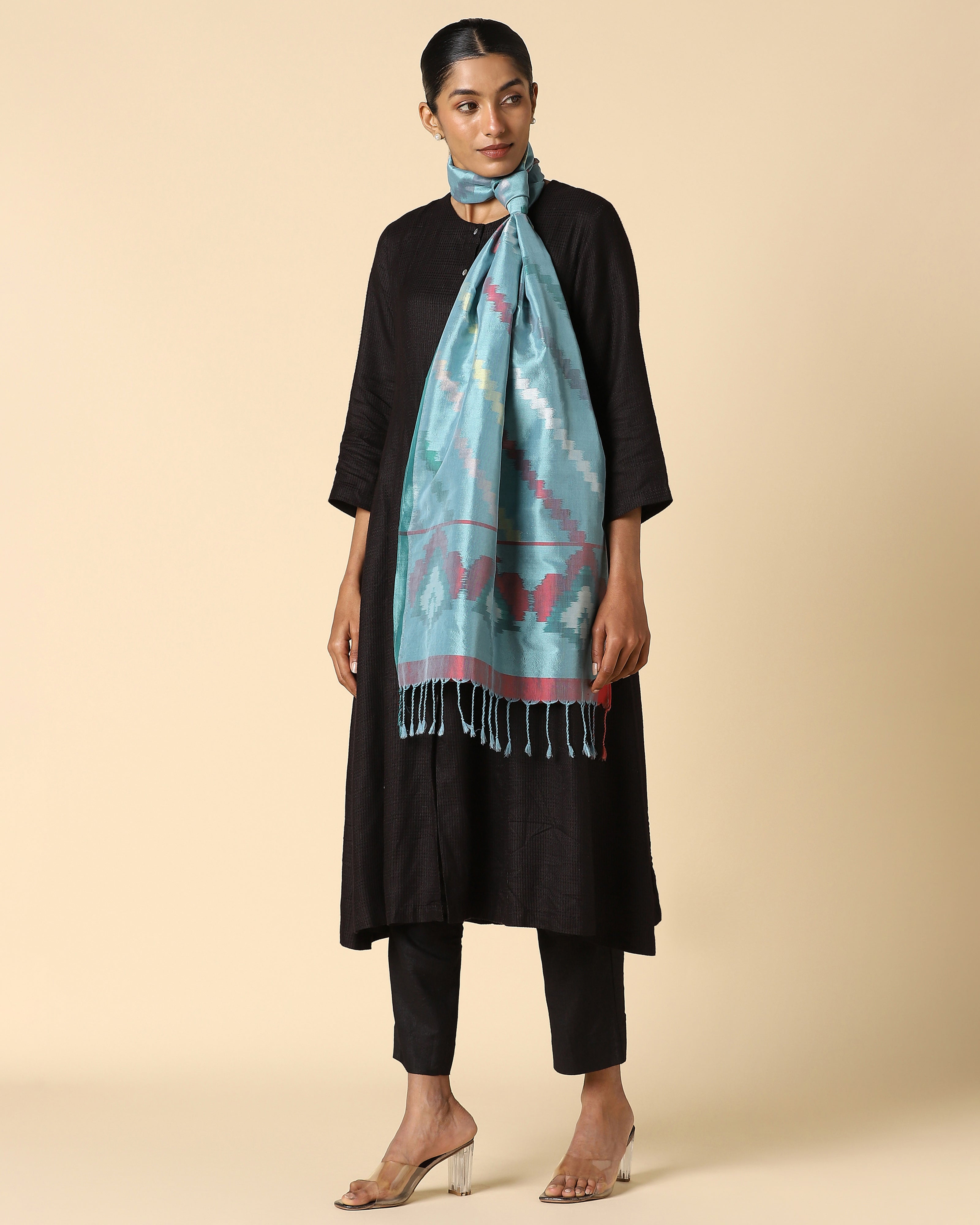 Eugine Pochampally Weft Ikat Cotton Silk Stole