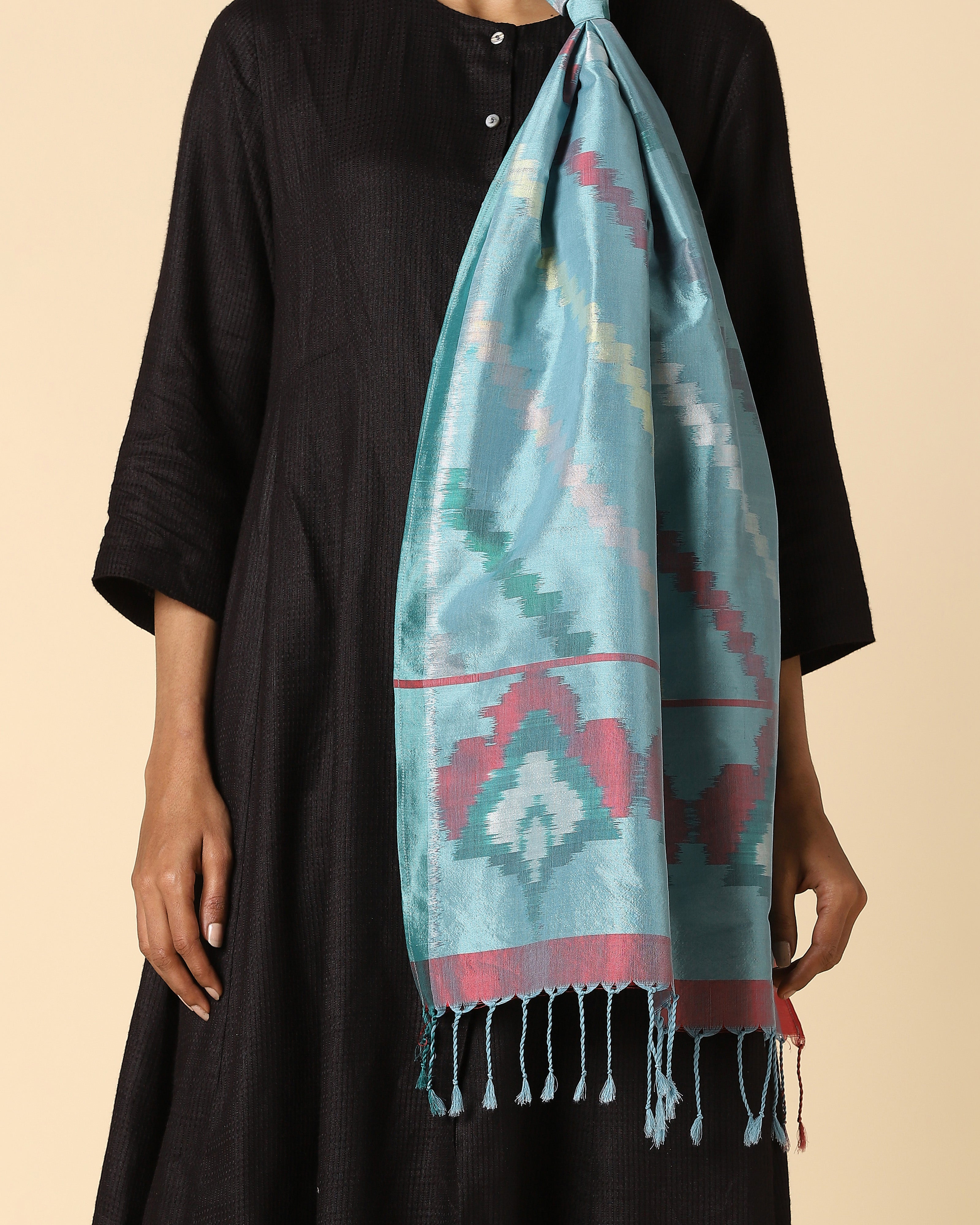 Eugine Pochampally Weft Ikat Cotton Silk Stole