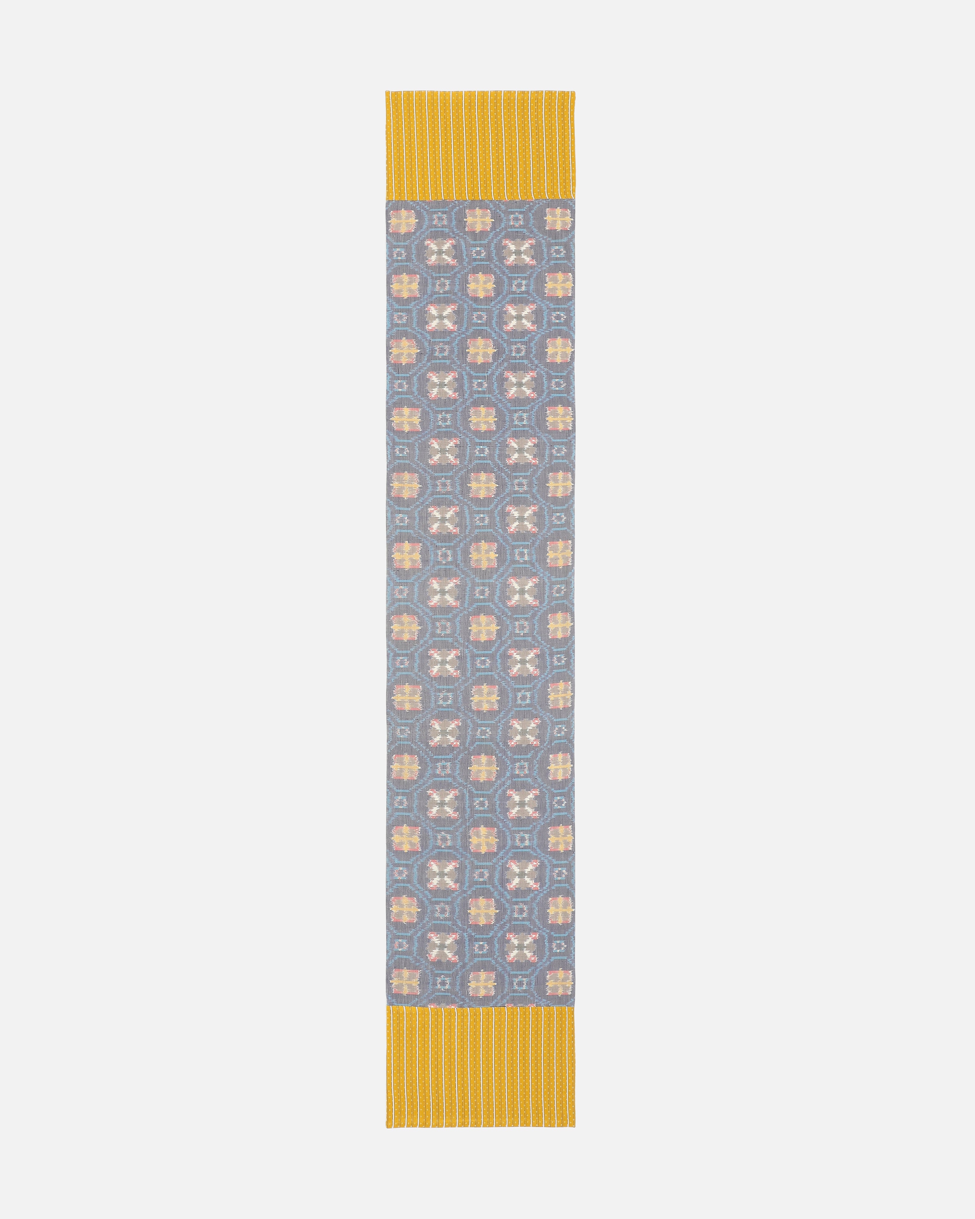 Joti Pochampally Weft Ikat Cotton Silk Table Runner