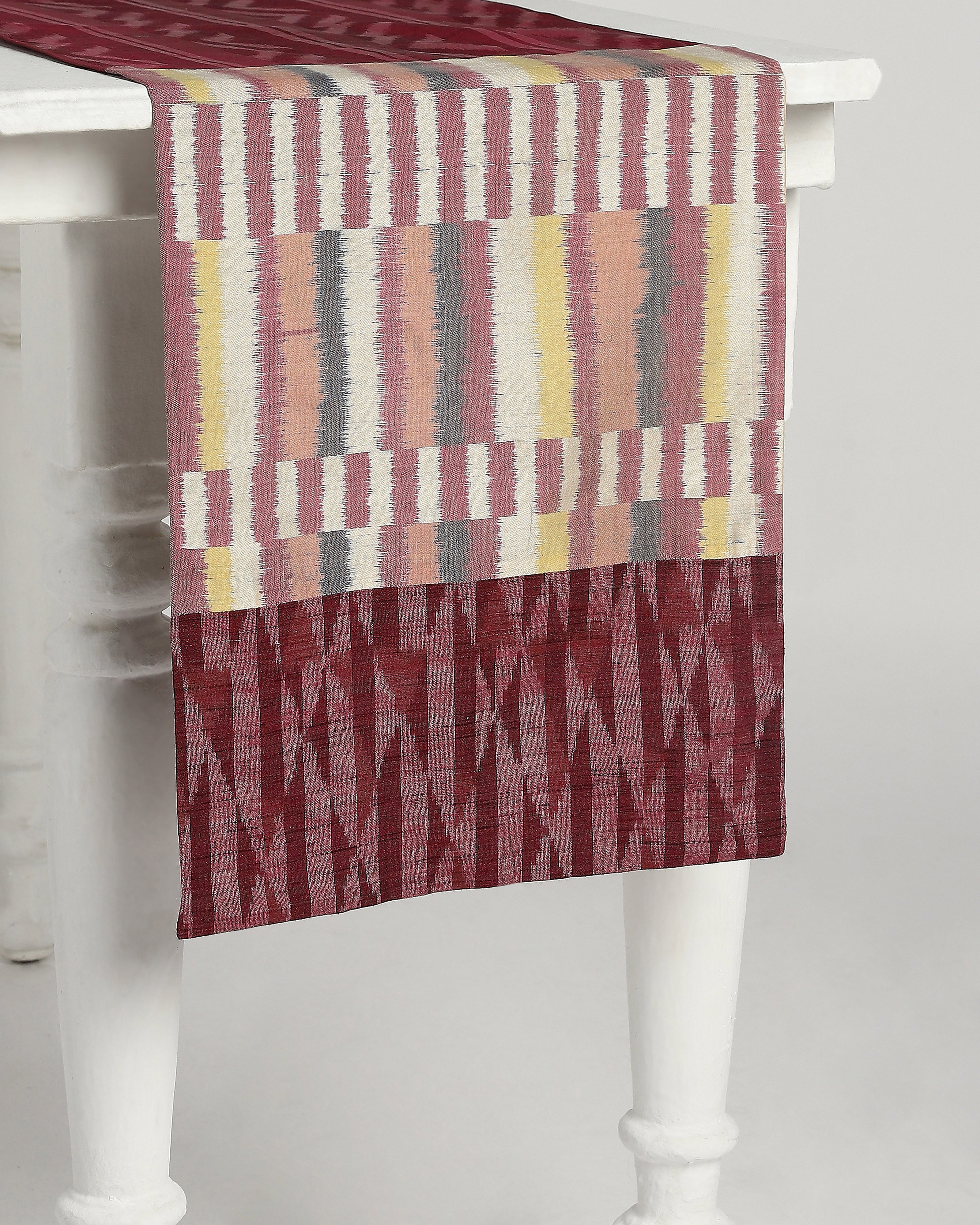 Lucas Pochampally Warp Ikat Silk Table Runner