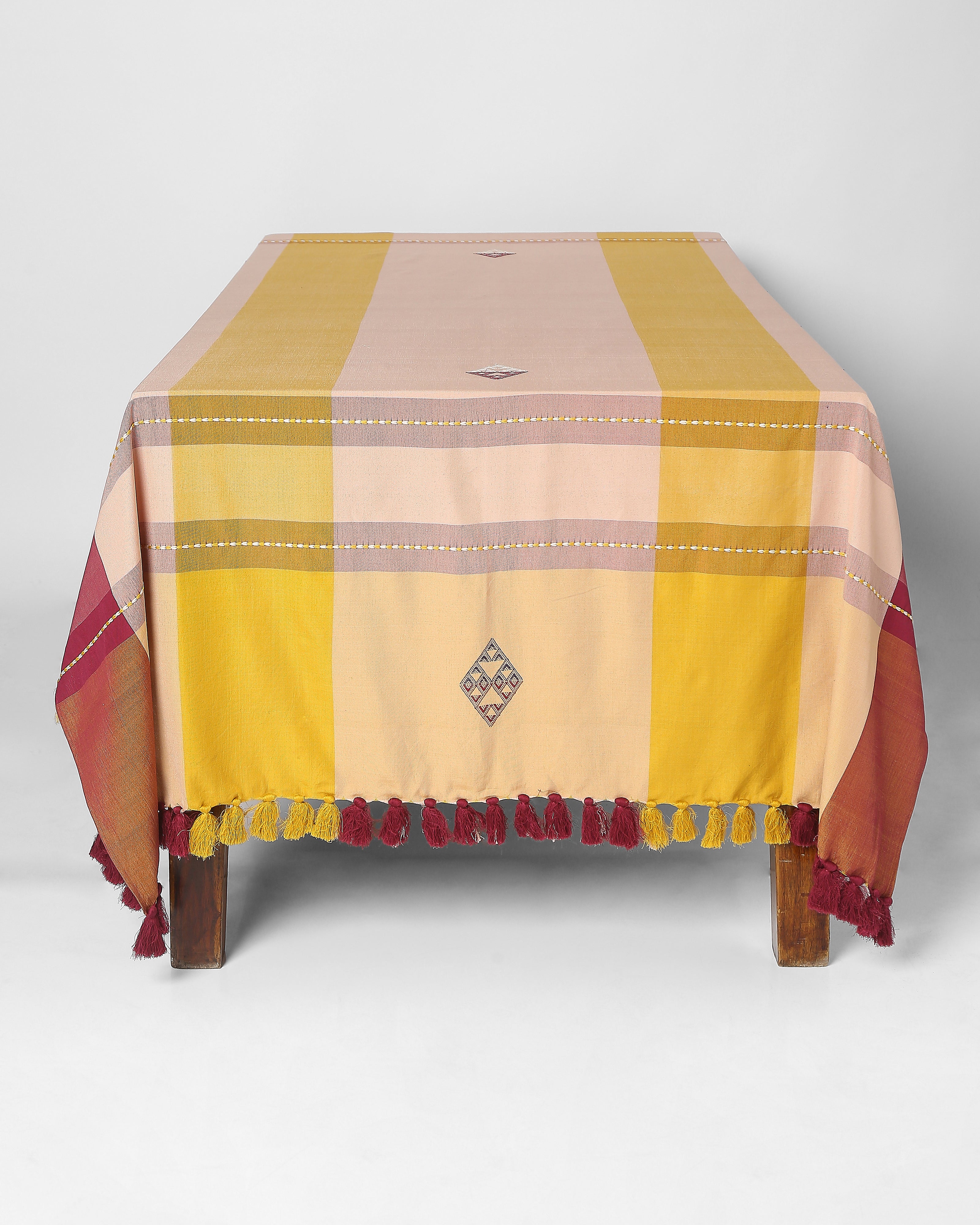 Monika Bhujodi Extra Weft Cotton Table Cover