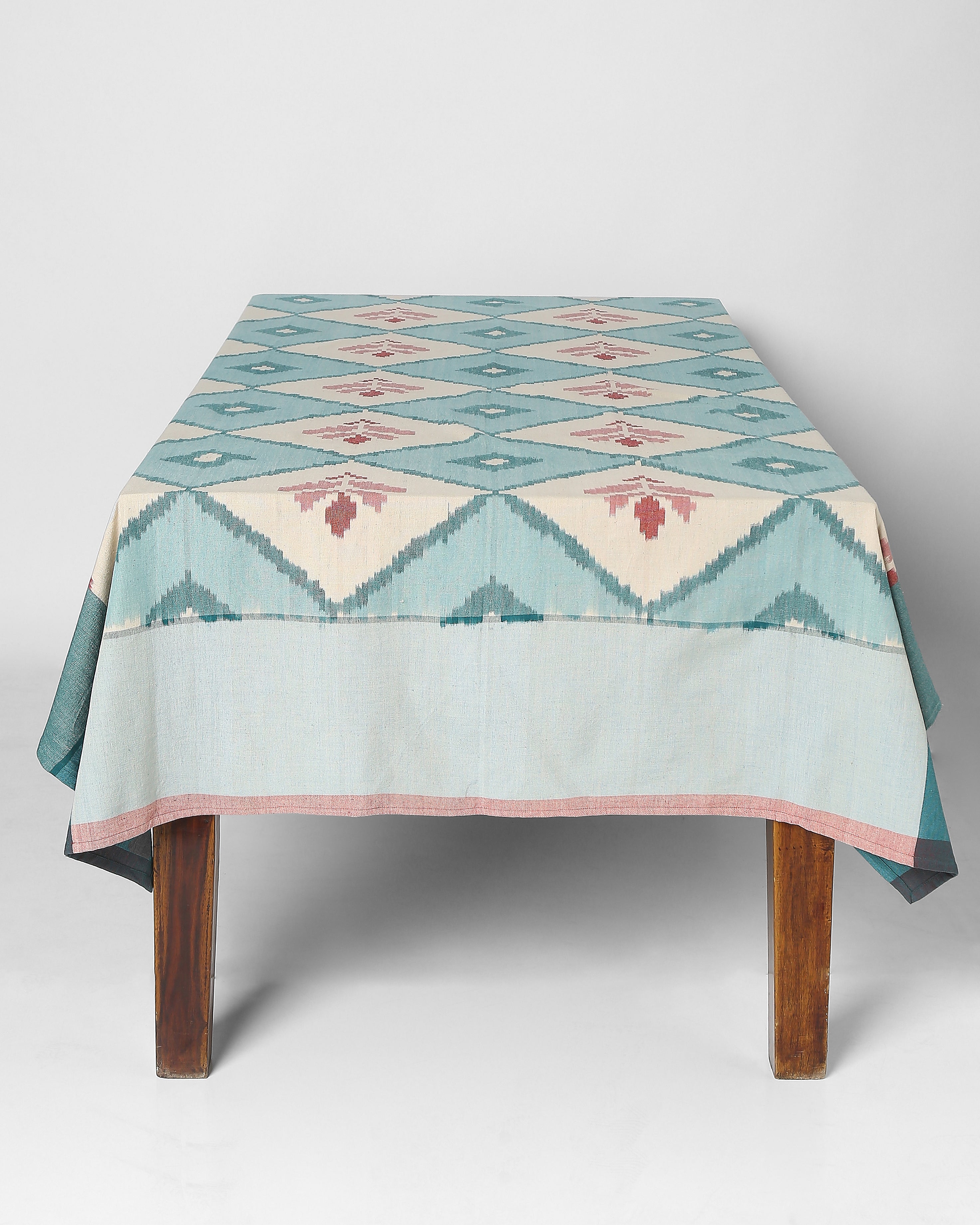 Hannah Pochampally Warp Ikat Cotton Table Cover