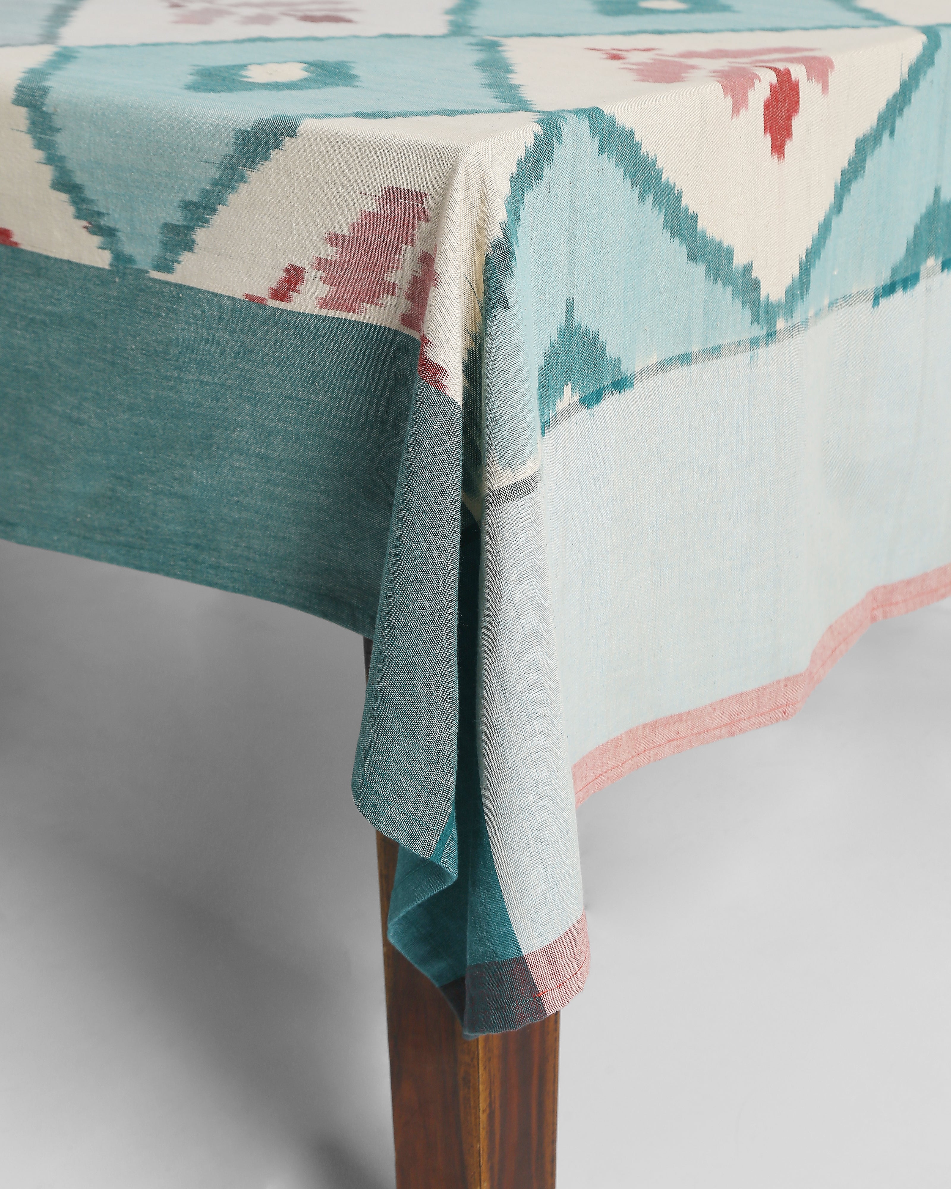 Hannah Pochampally Warp Ikat Cotton Table Cover