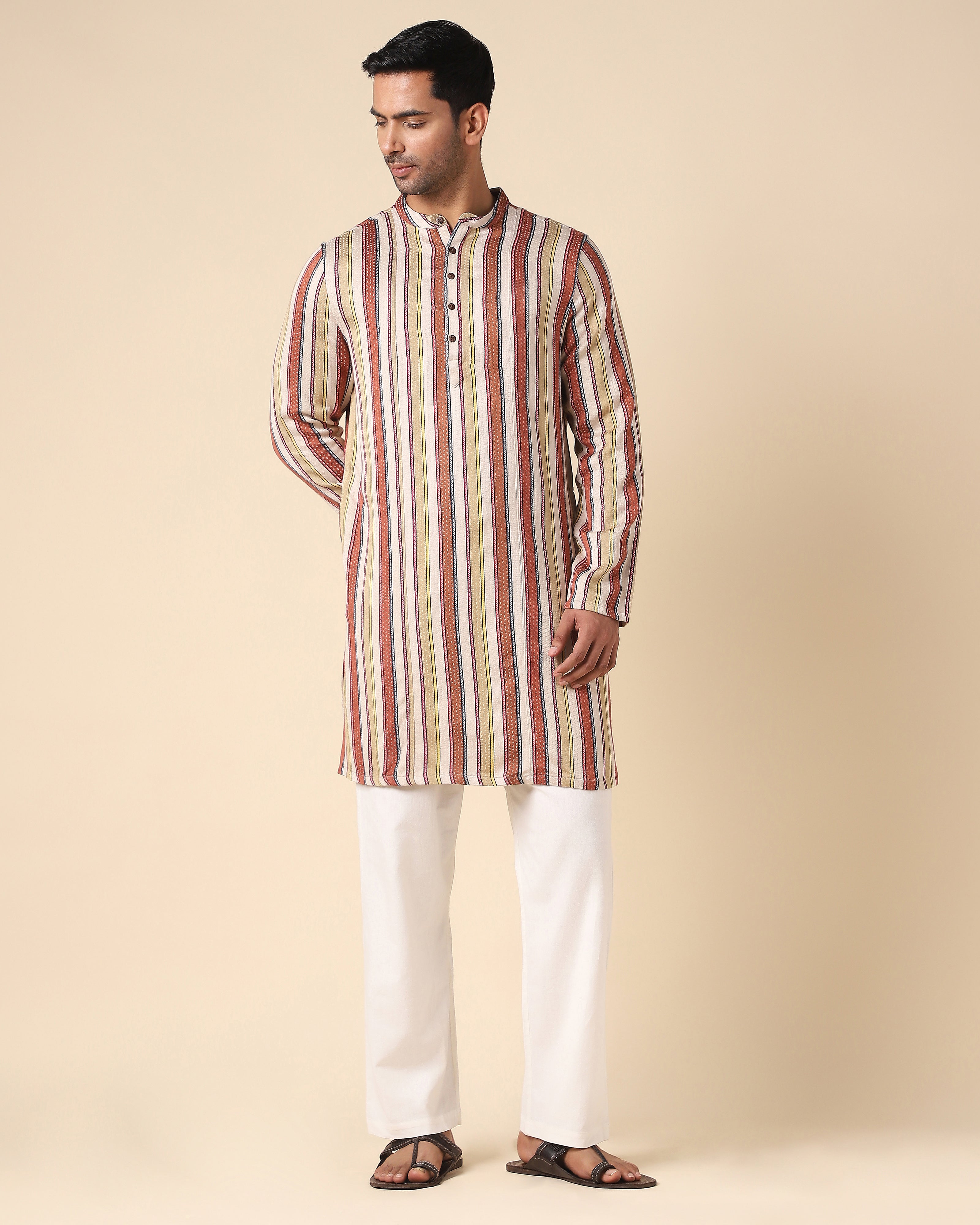 Niram Bhujodi Mashru Viscose Cotton Men's Kurta