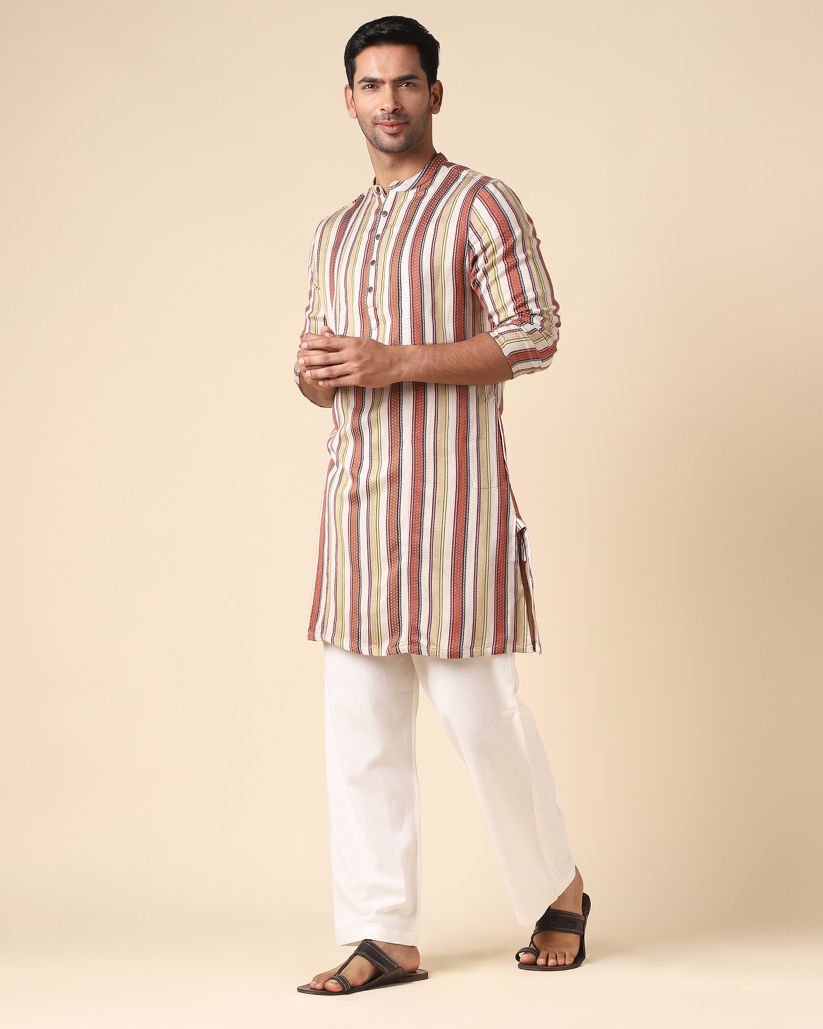Niram Bhujodi Mashru Viscose Cotton Men's Kurta