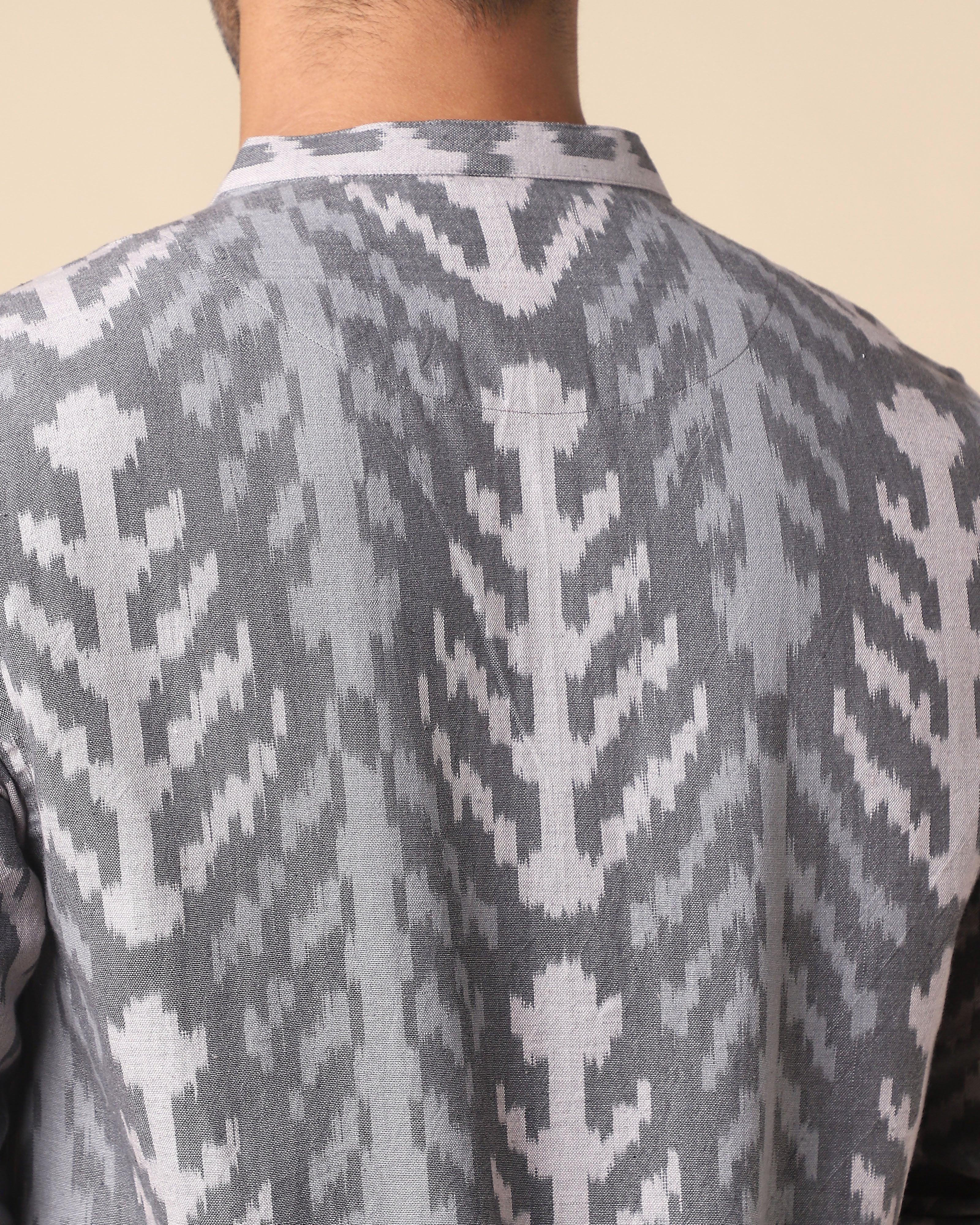 Aarush Pochampally Warp Ikat Cotton Men's Kurta