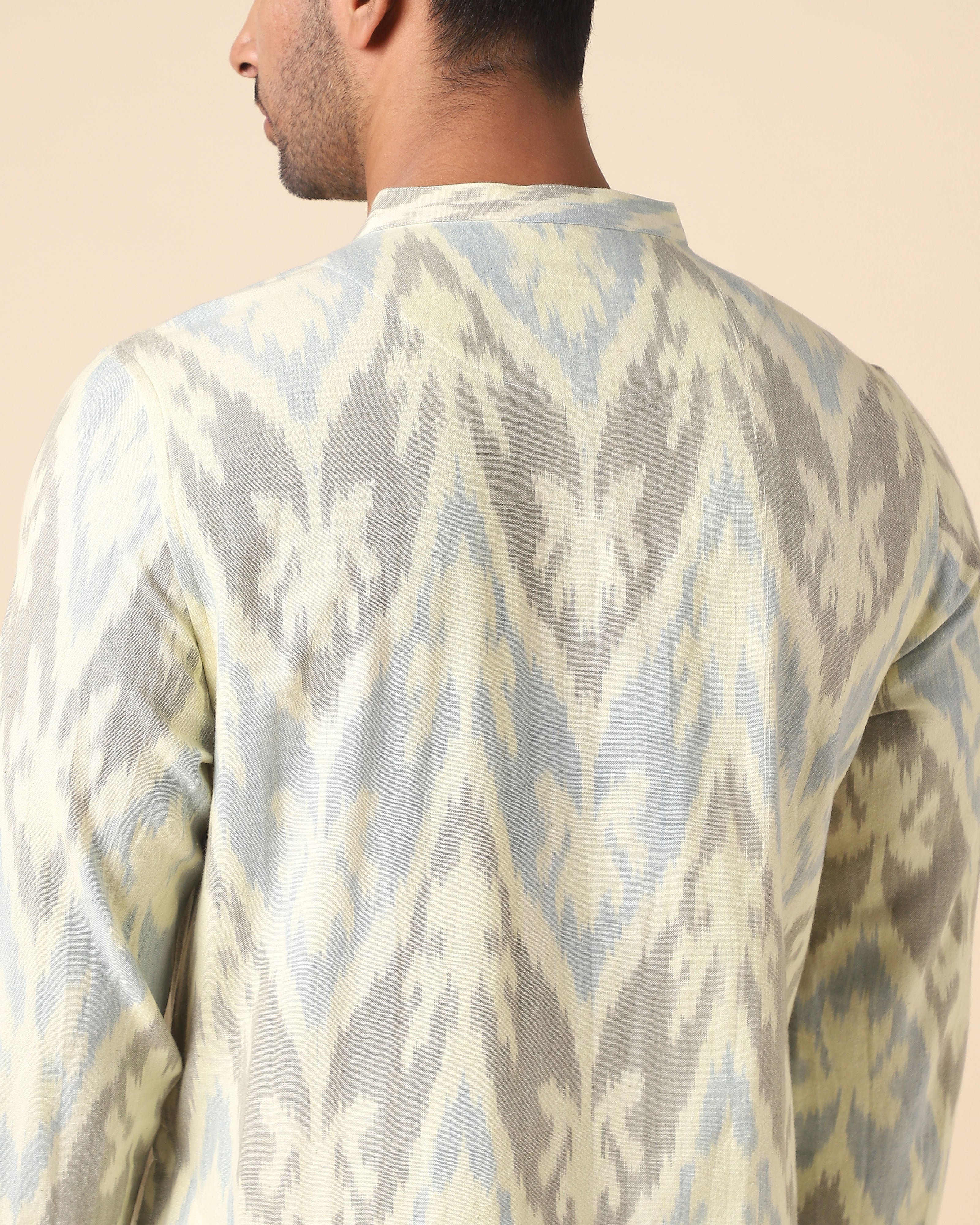 Soram Pochampally Warp Ikat Silk Cotton Men's Kurta