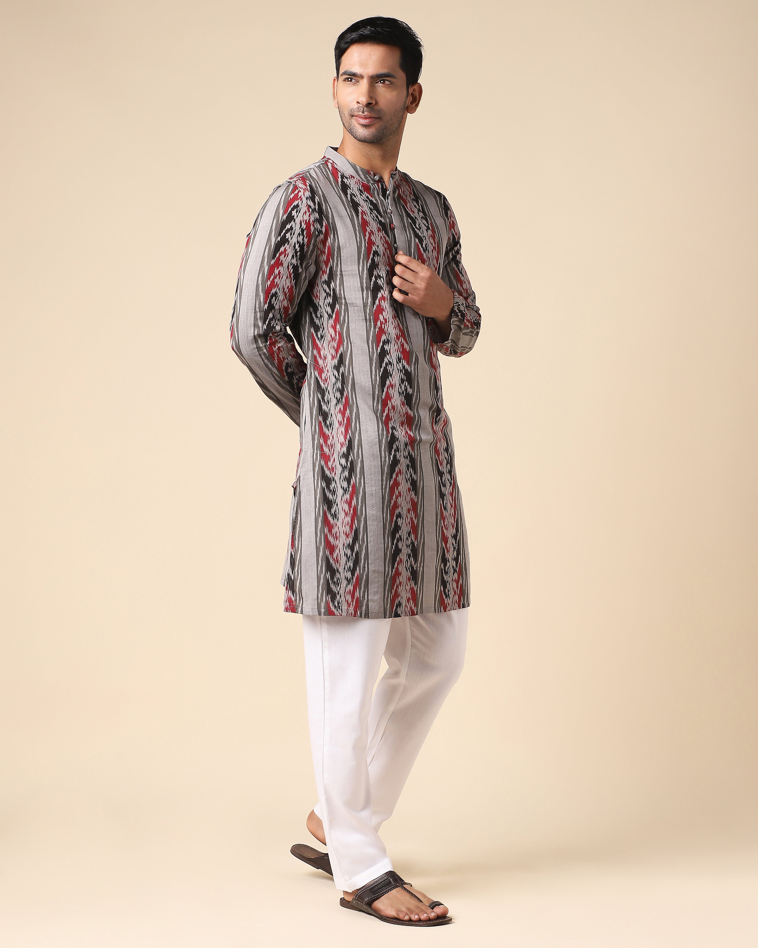 Arim Pochampally Warp Ikat Cotton Men's Kurta